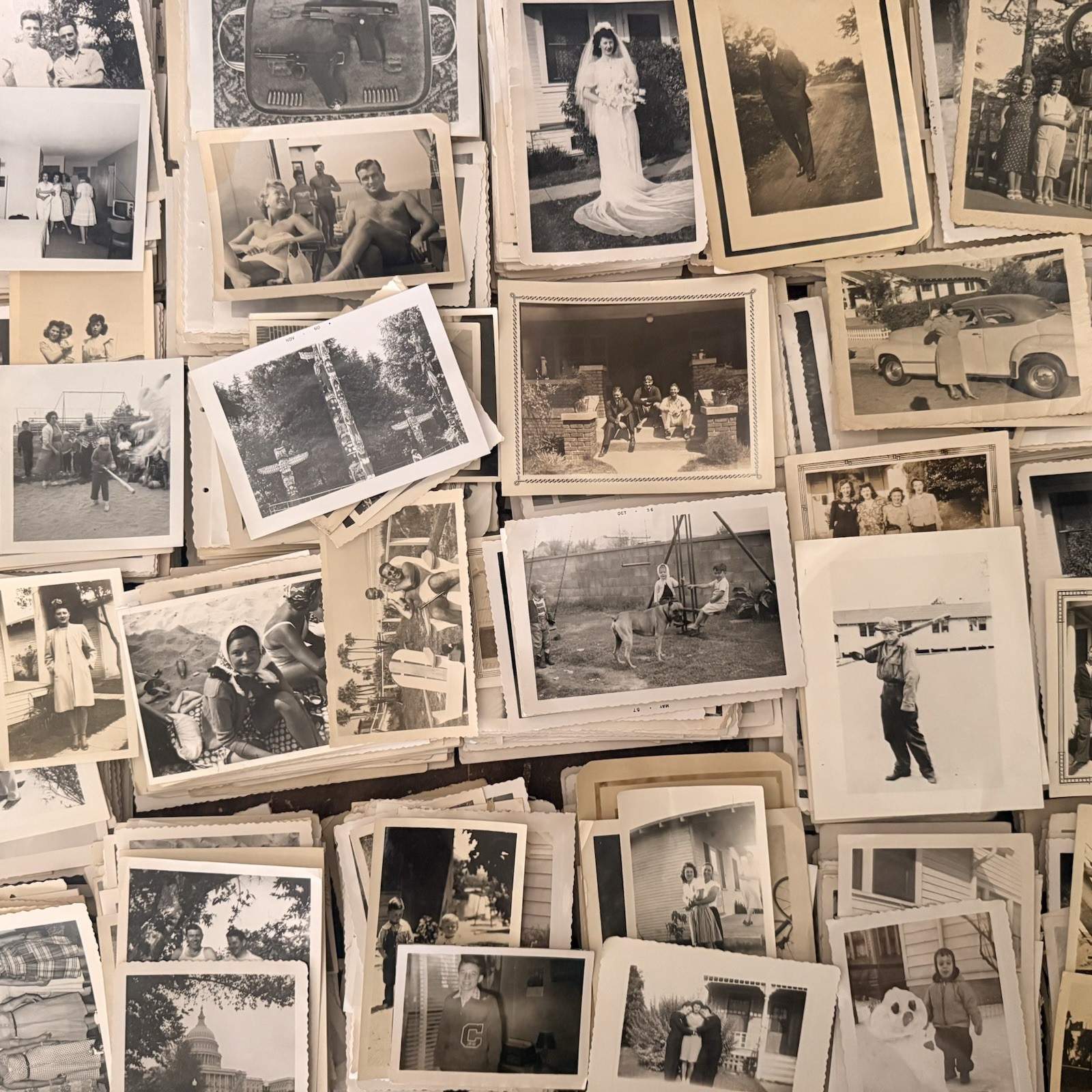 Huge Lot Every Photo Pictured 2000 + Vintage Snapshot Photos Sepia B&W Over 8lbs Huge Lot Every Photo Pictured 2000 + Vintage Snapshot Photos Sepia B&W Over 8lbs