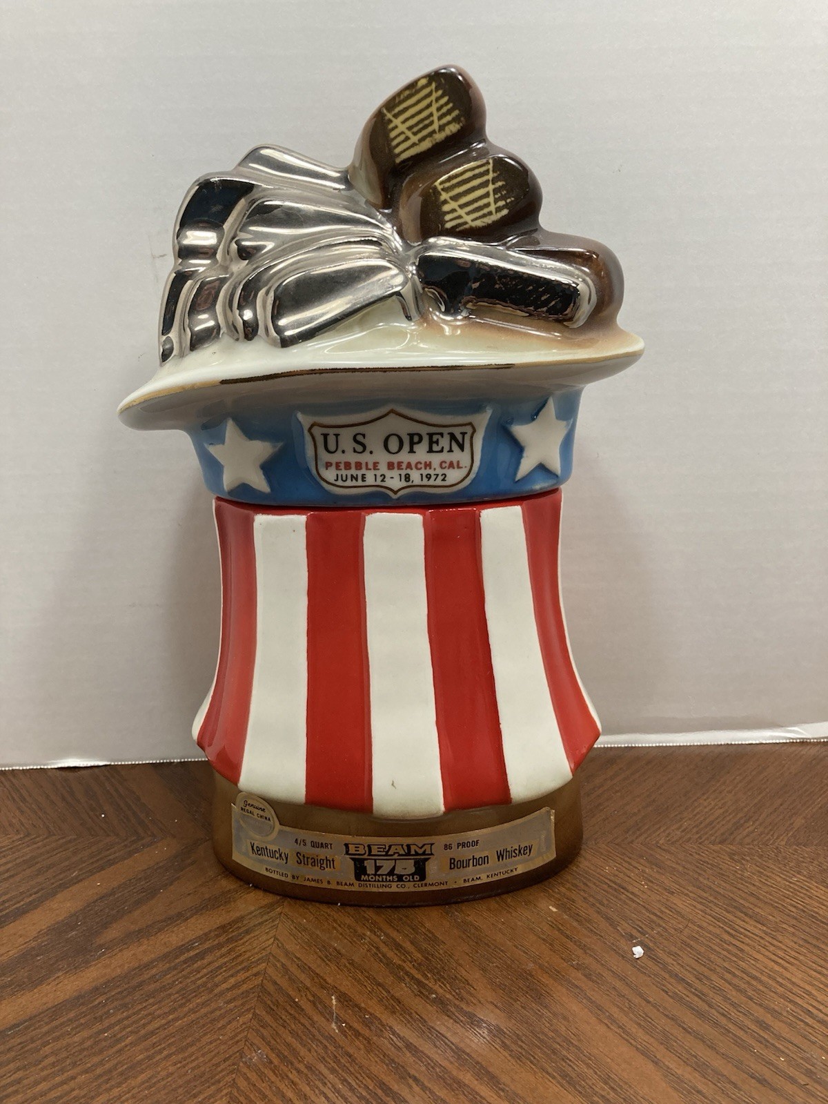 Jim Beam Pebble Beach 1972 US Open Golf Decanter Jim Beam Pebble Beach 1972 US Open Golf Decanter