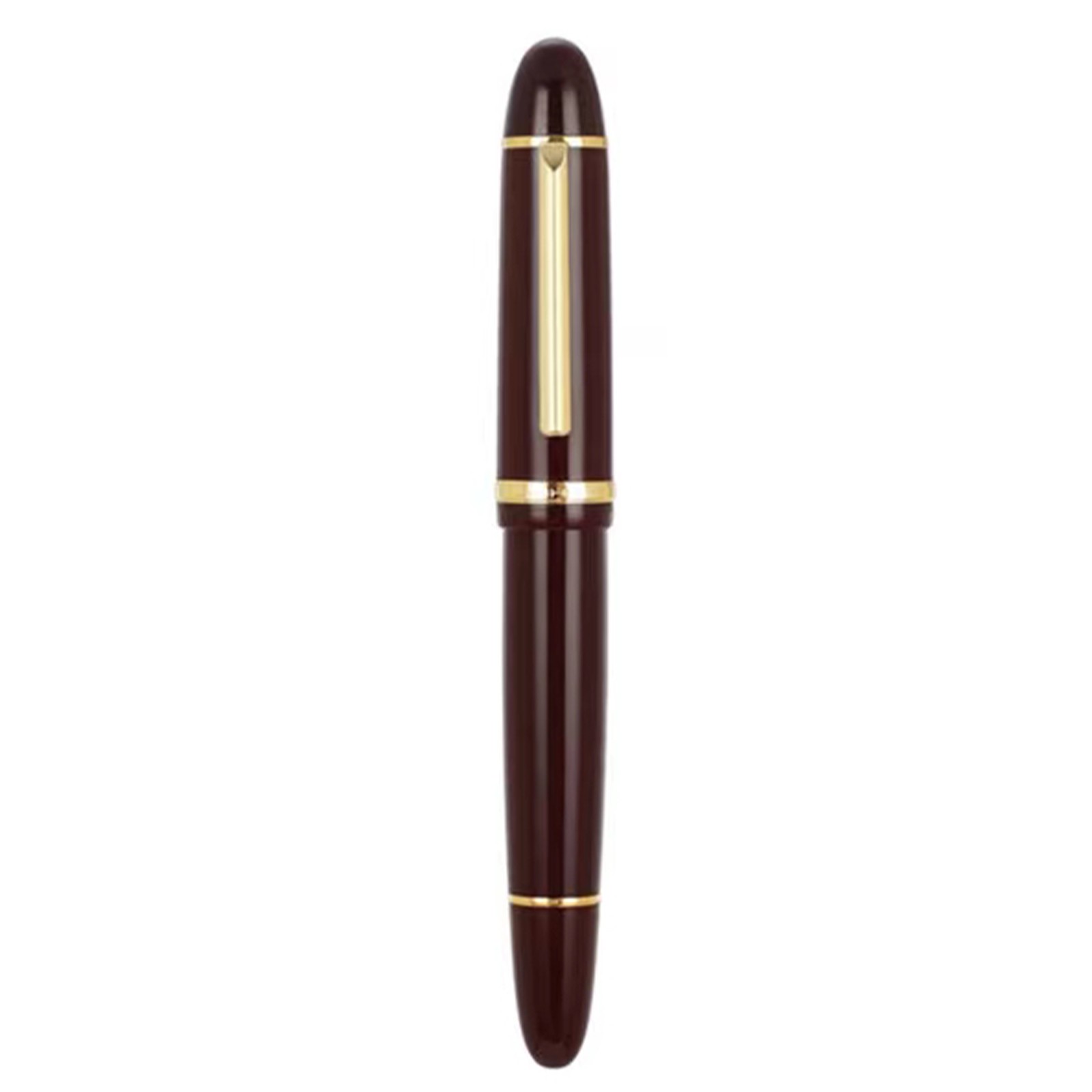 Wine Red Acrylic Fountain Pen Metal Gold Clip Fine 0.5mm Nib Writing Ink Pen Wine Red Acrylic Fountain Pen Metal Gold Clip Fine 0.5mm Nib Writing Ink Pen