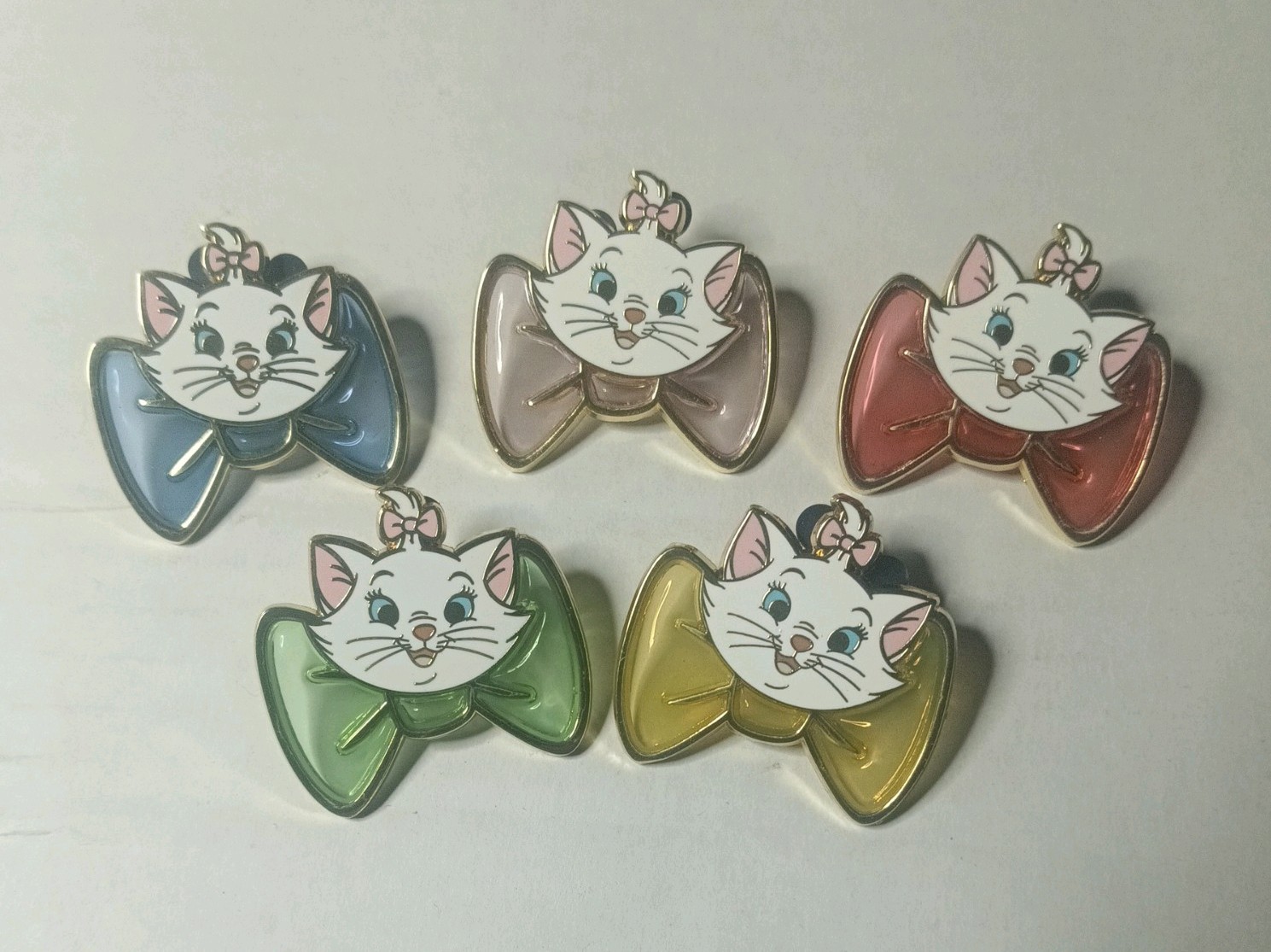 Disneyland HKDL Aristocats Marie Carnival Stain Glass Bow Tie 2023 Pin Set Of 5 Disneyland HKDL Aristocats Marie Carnival Stain Glass Bow Tie 2023 Pin Set Of 5