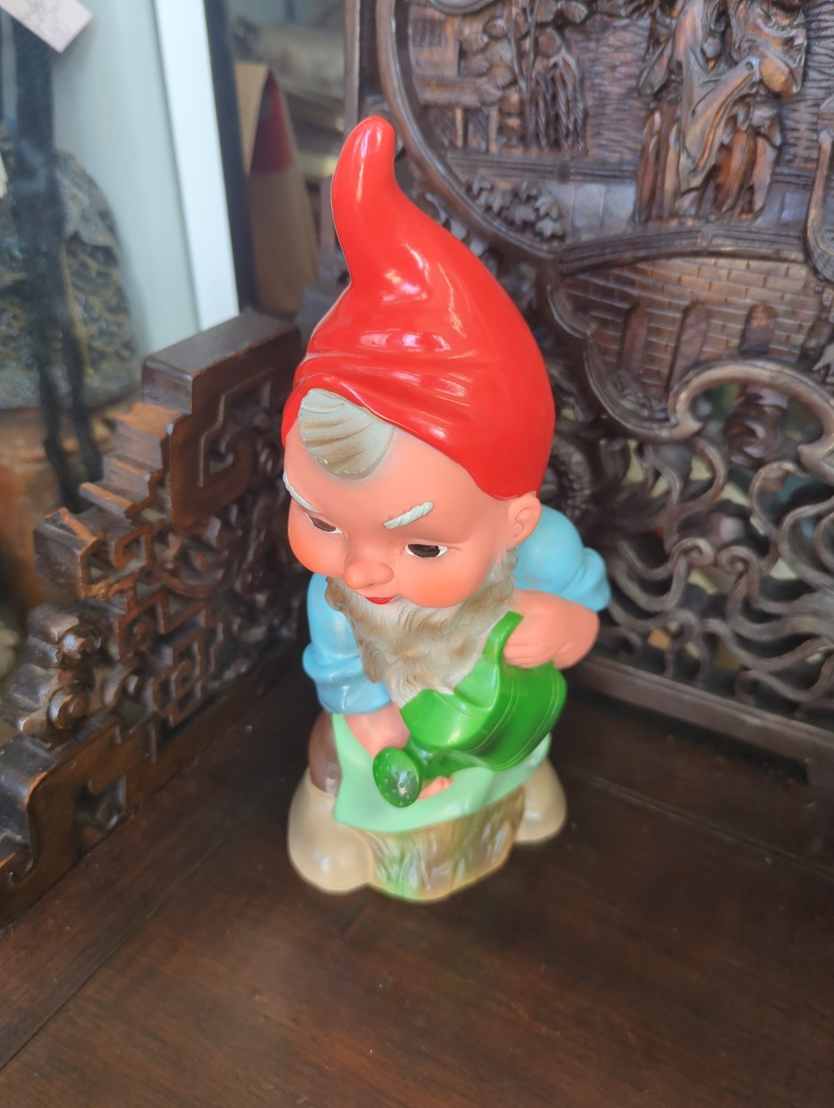 Rare Gnome Vintage Heissner W Germany Garden Watering Plastic Stamped 944 Rare Gnome Vintage Heissner W Germany Garden Watering Plastic Stamped 944