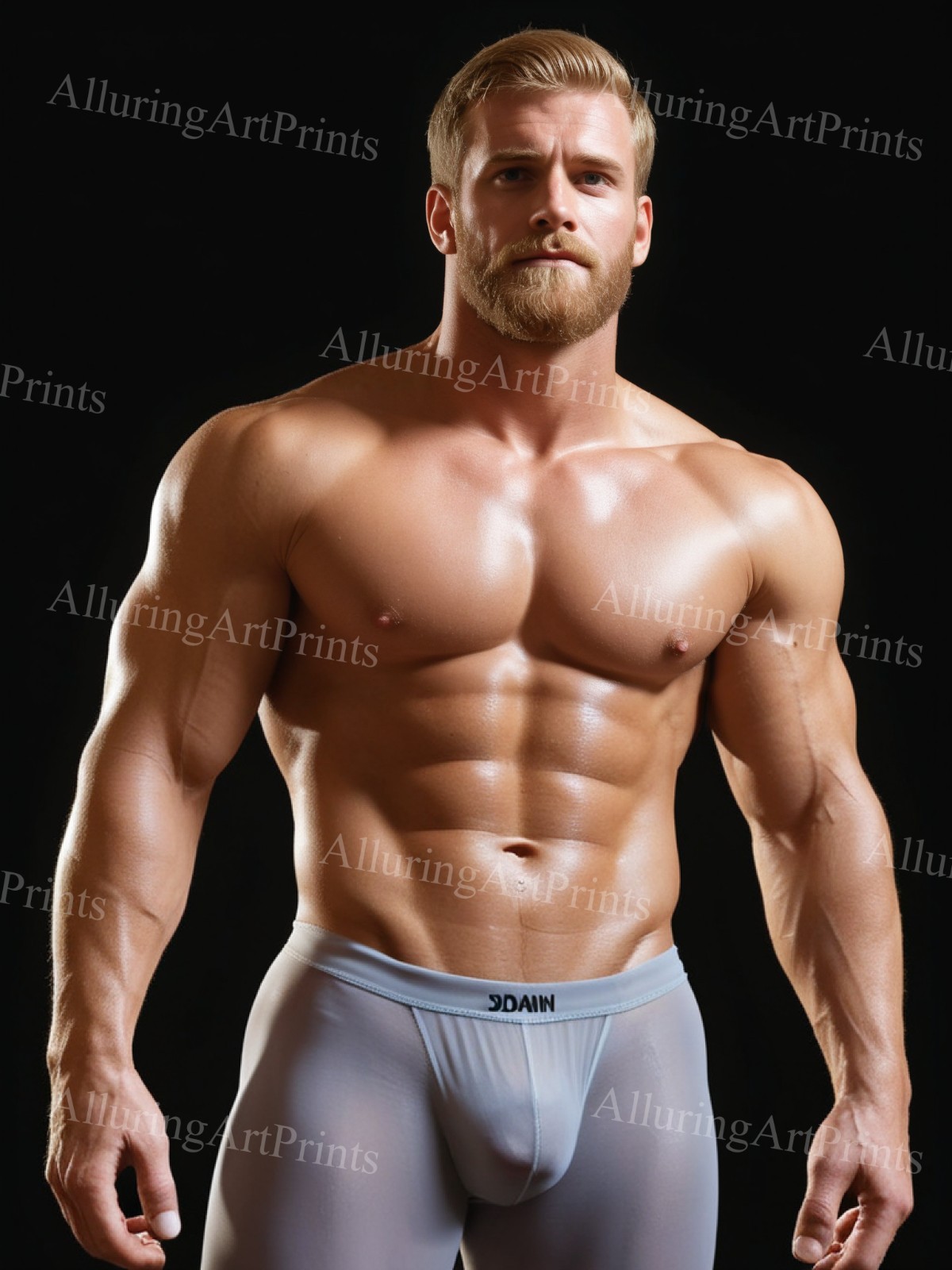 Photo D'un Mannequin Masculin Musclé Torse Nu - Impression Couleur Sur Papier Lustré - Année 2025 - Neuf