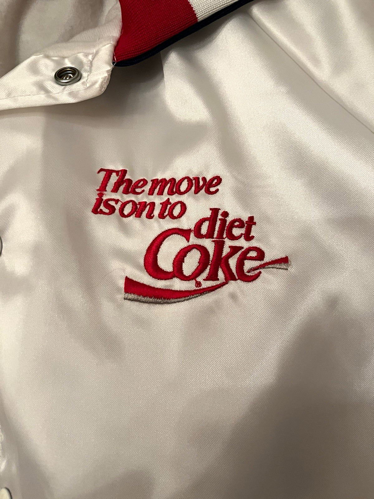 Vintage Diet Coke Advertising Jacket "The Move Is On" Size Large