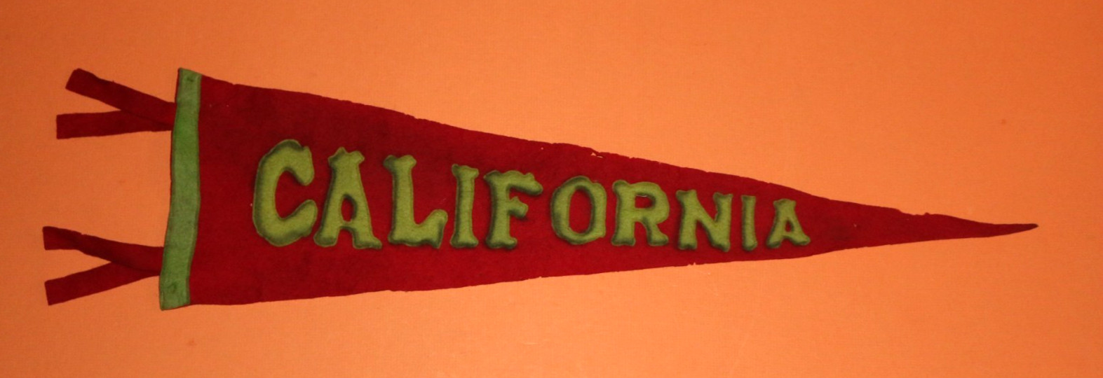 RARE antique 1920's CALIFORNIA Wool Pennant Hand sewn letters 24" RARE antique 1920's CALIFORNIA Wool Pennant Hand sewn letters 24"