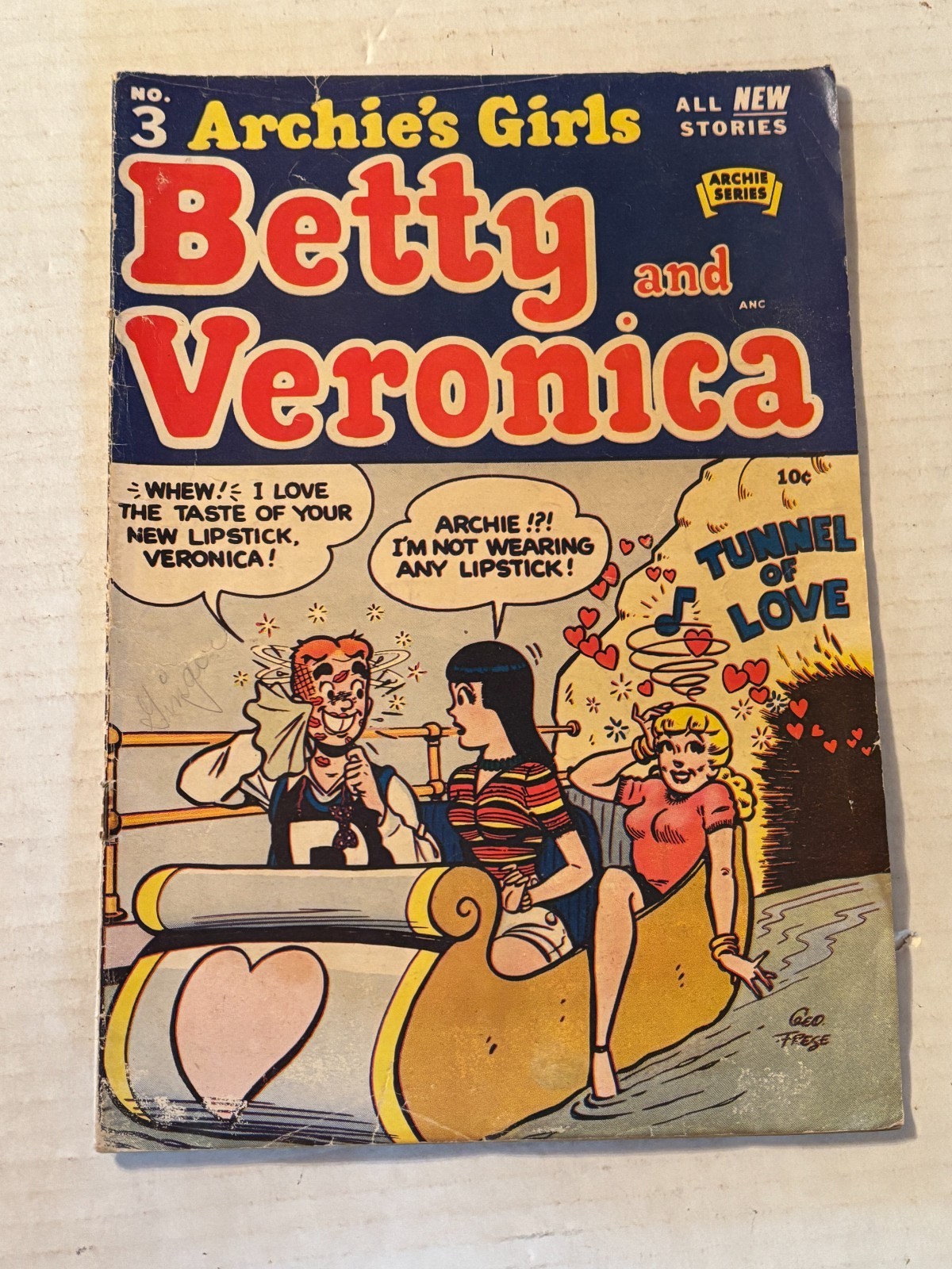 1951 Archie's Girls Betty and Veronica #3 Comic Book /A115