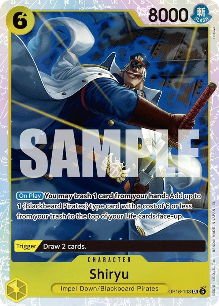 Shiryu OP16-108 SR The Time of Battle One Piece Foil Shiryu OP16-108 SR The Time of Battle One Piece Foil