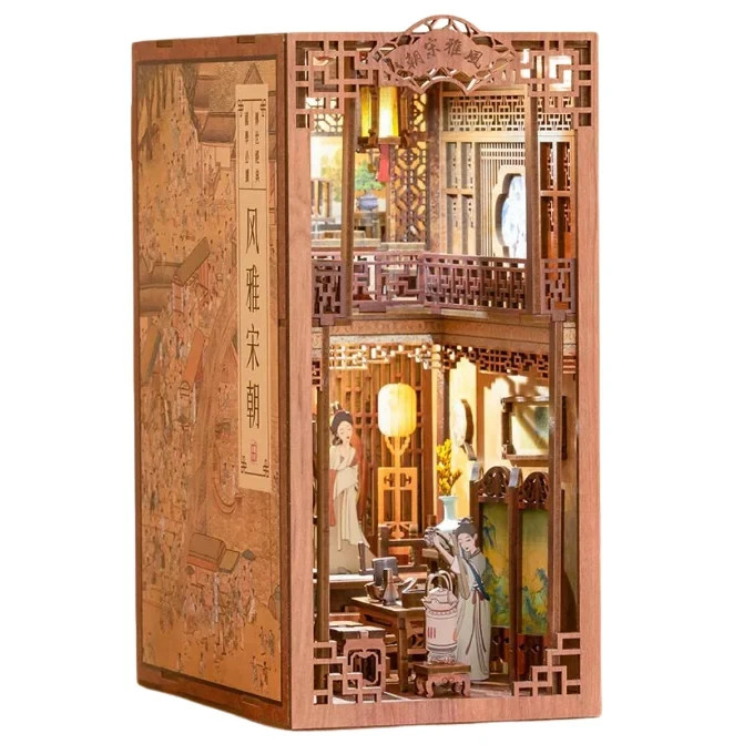 Cute Bee SZ01 Elegant Song DIY Wooden Book Nook Kit w/ LED Lighting Cute Bee SZ01 Elegant Song DIY Wooden Book Nook Kit w/ LED Lighting