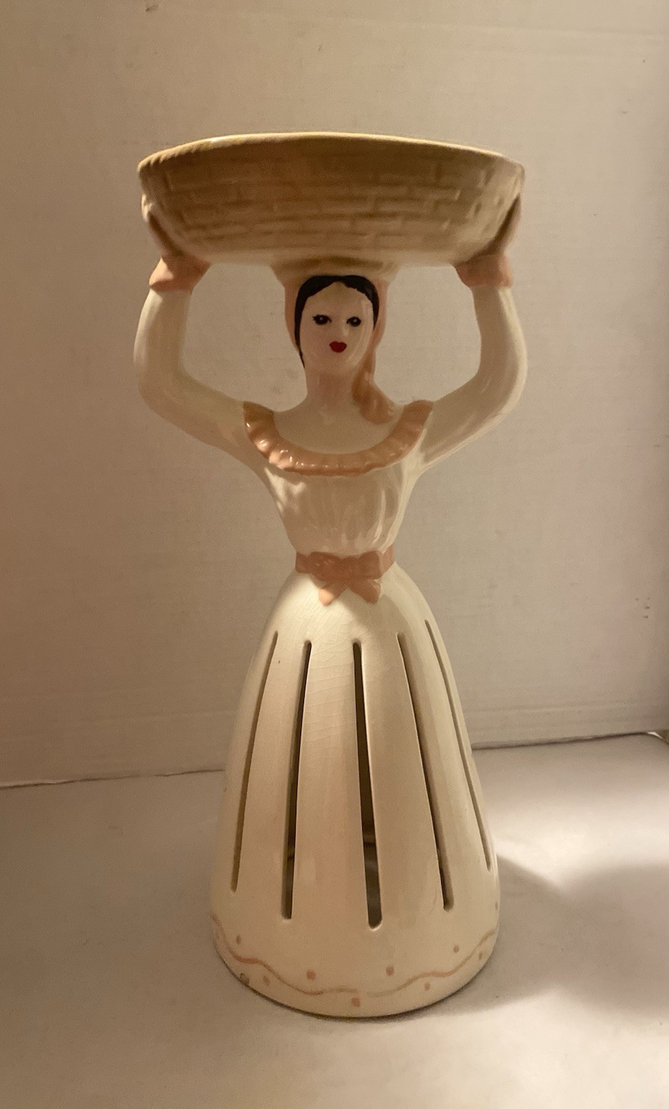 Vintage MCM 50s California Originals Ceramic Porcelain Lady Dress Napkin Holder Vintage MCM 50s California Originals Ceramic Porcelain Lady Dress Napkin Holder