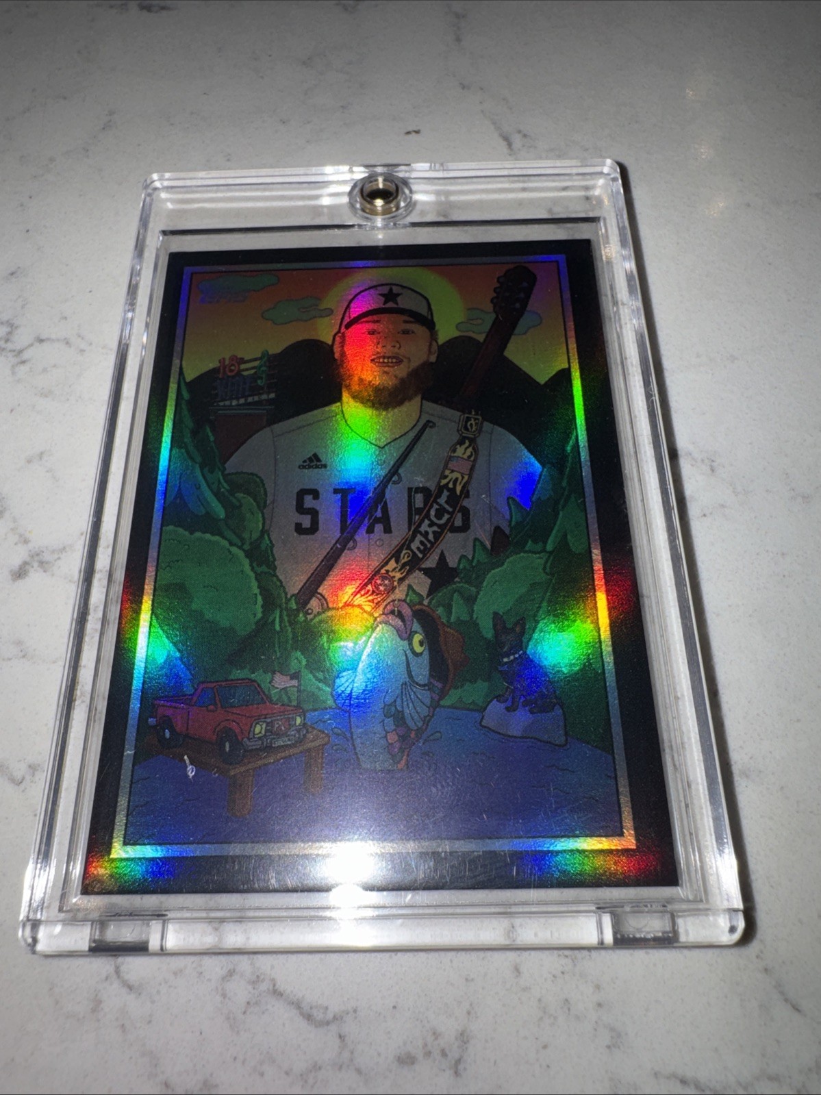 Luke Combs Rookie RC Topps Negro Leagues 2021 Nashville Stars Chrome Foil /101