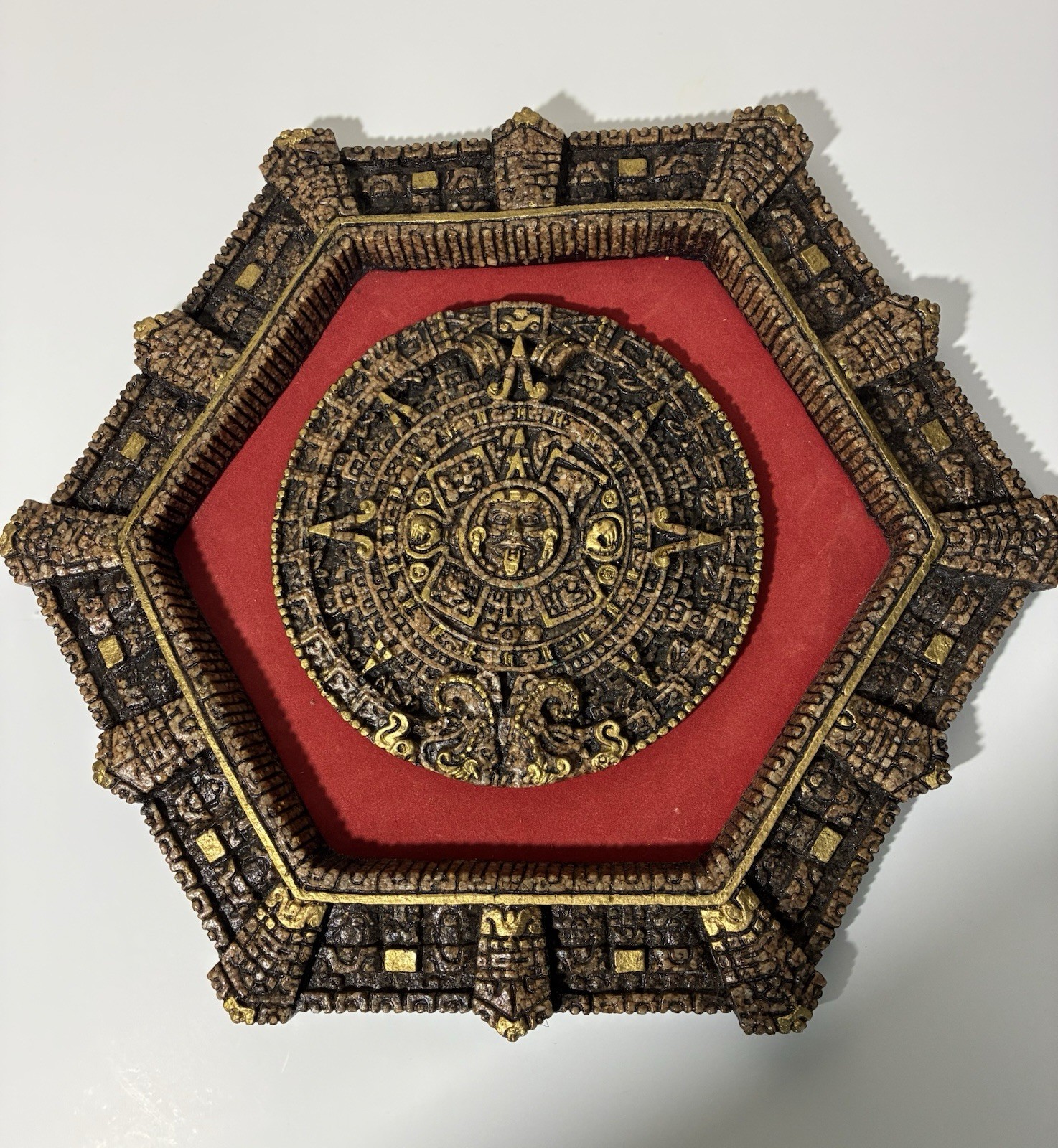 Vintage Mayan/Aztec Mexican Resin Wall Plaque 1960’s 15x13” Vintage Mayan/Aztec Mexican Resin Wall Plaque 1960’s 15x13”