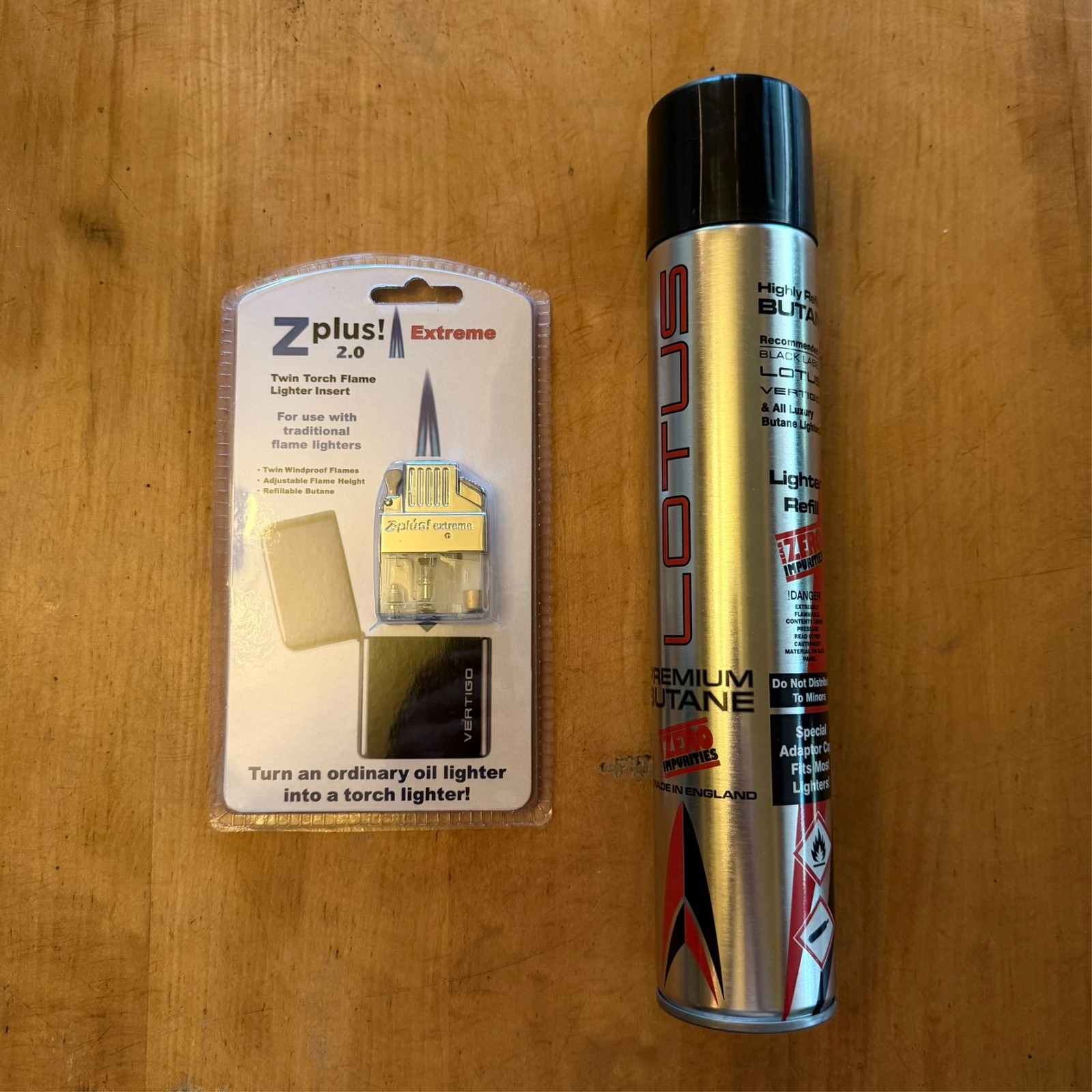 Z-PLUS 2.0 EXTREME Insert Butane Torch Flame Lighter + 1x Bottle Lotus 400ml