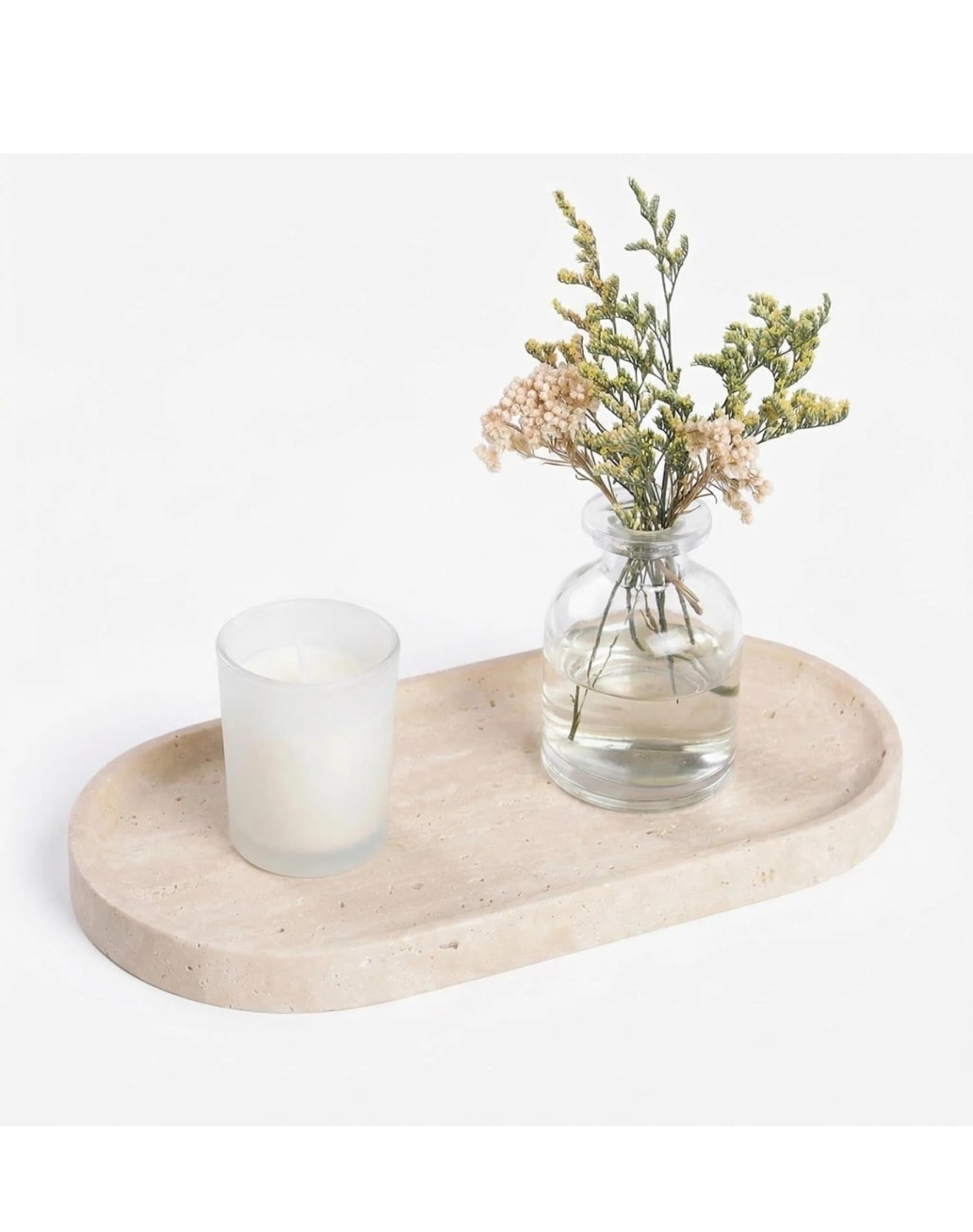 Beige Travertine Vanity Tray | Natural Stone Bathroom Organizer | Perfume & Jewe Beige Travertine Vanity Tray | Natural Stone Bathroom Organizer | Perfume & Jewe
