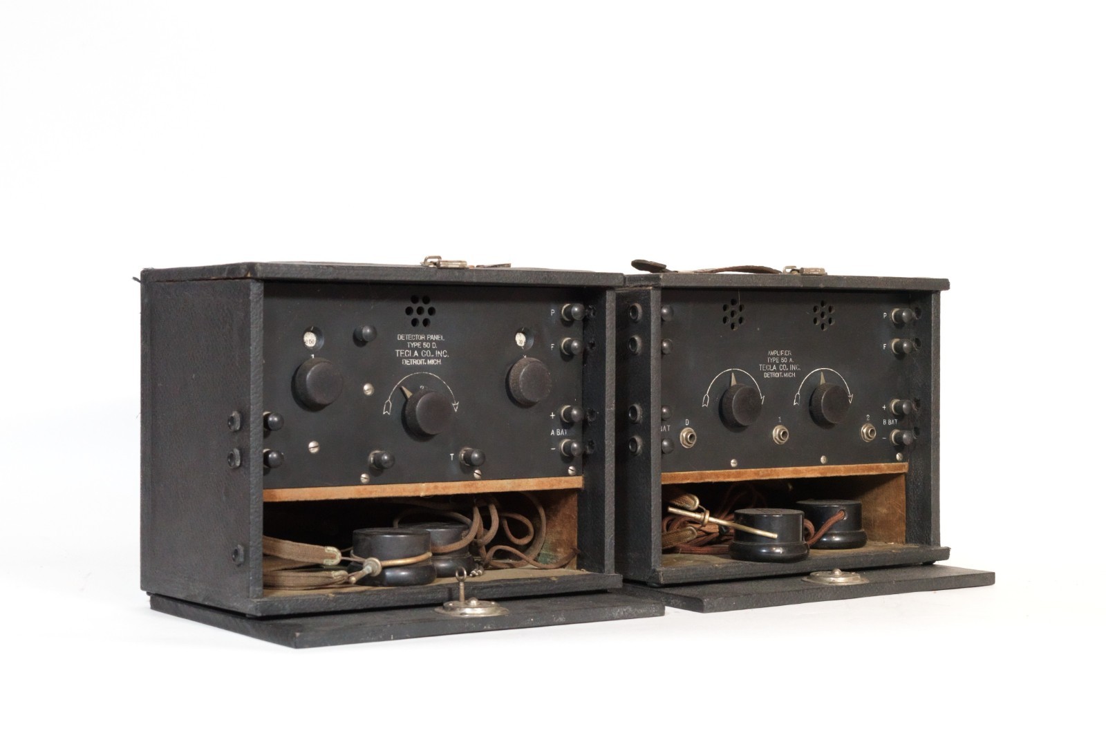 1922 Thomas Clark TECLA 50D Radio Detector & Matching 50A Amp * Detroit * Works
