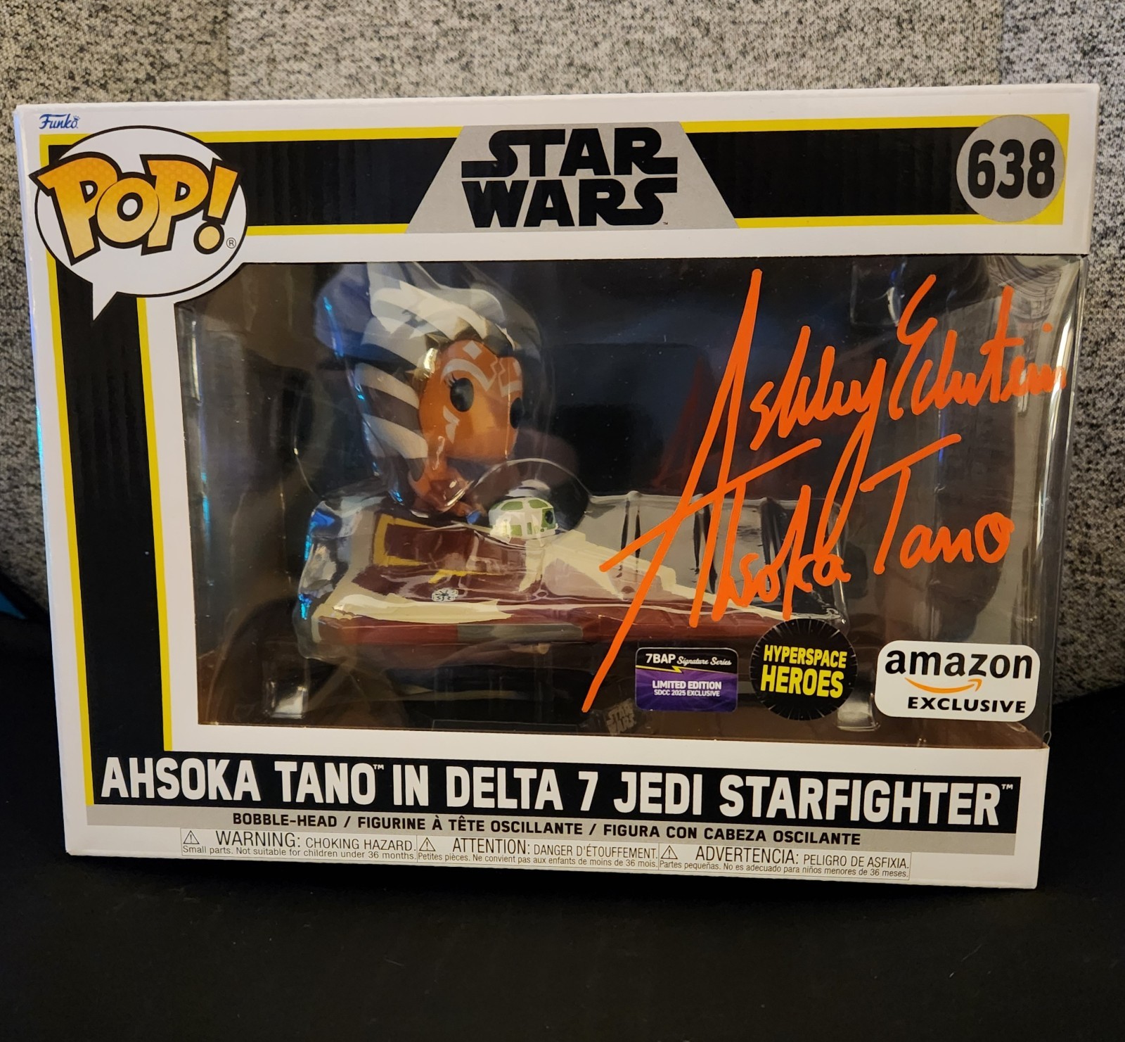 Ashoka Tano In Delta 7 Jedi Starfighter Signed By Ashley Eckstein JSA '25 SDCC 