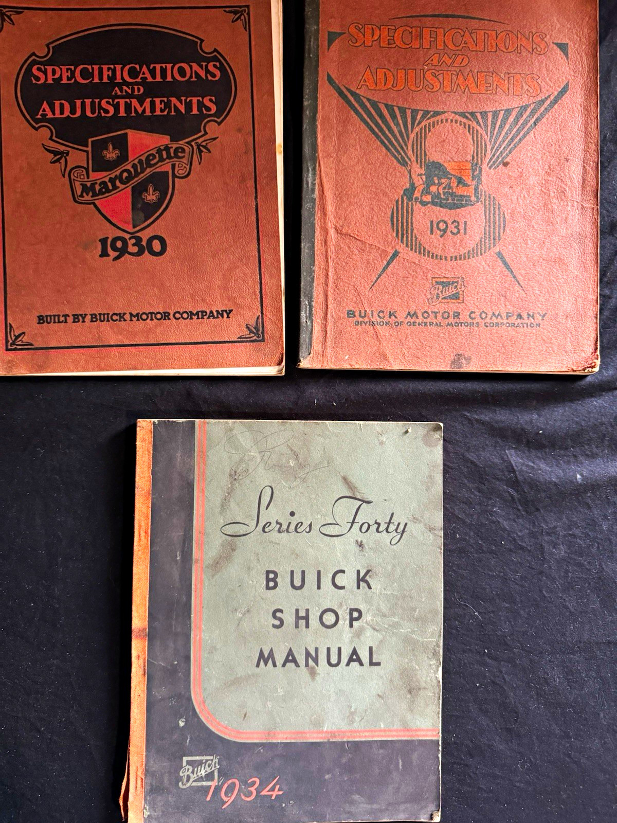 Buick Motor Company 1930, 1931 & 1934 Shop Manual lot. Buick Motor Company 1930, 1931 & 1934 Shop Manual lot.