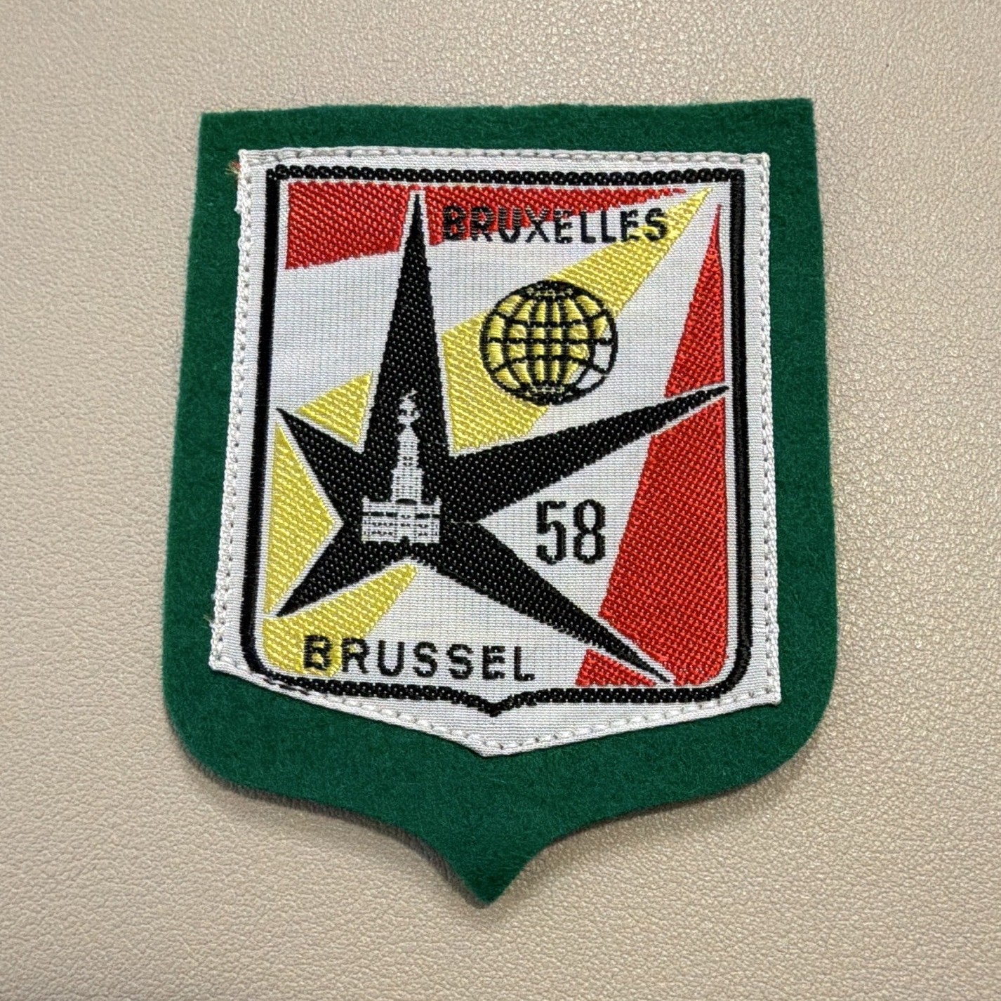 Vintage 1958 Brussels World’s Fair Felt Patch - Rare Expo 58 Souvenir Badge Vintage 1958 Brussels World’s Fair Felt Patch - Rare Expo 58 Souvenir Badge