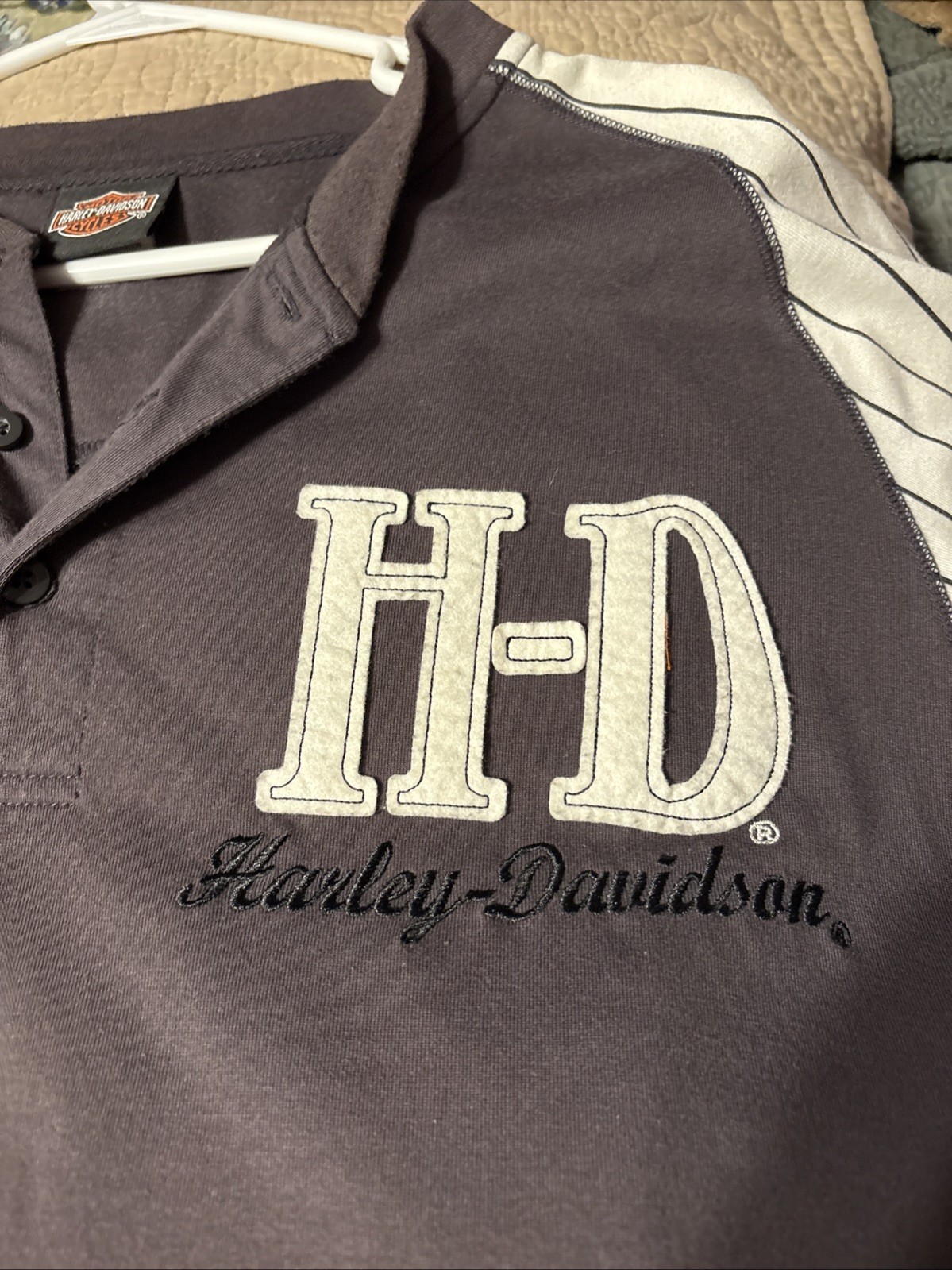Vintage Harley Davidson Knoxville TN Henley Shirt Mens XL Gray Biker Tee Vintage Harley Davidson Knoxville TN Henley Shirt Mens XL Gray Biker Tee