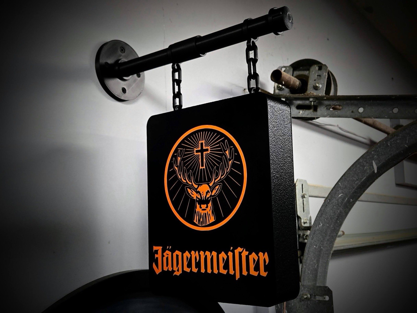 Jagermeister Hanging LED Light Box Sign USB Powered Bar Decor Double Sided Jagermeister Hanging LED Light Box Sign USB Powered Bar Decor Double Sided