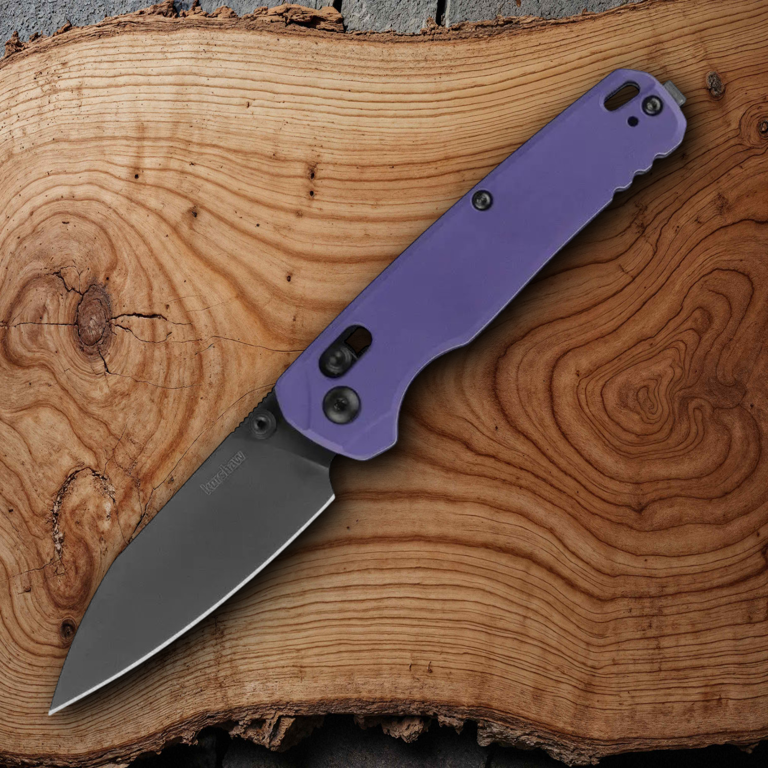 Kershaw Bel Air Folding Knife 3" CPM MagnaCut Steel Blade Purple Aluminum Handle Kershaw Bel Air Folding Knife 3" CPM MagnaCut Steel Blade Purple Aluminum Handle