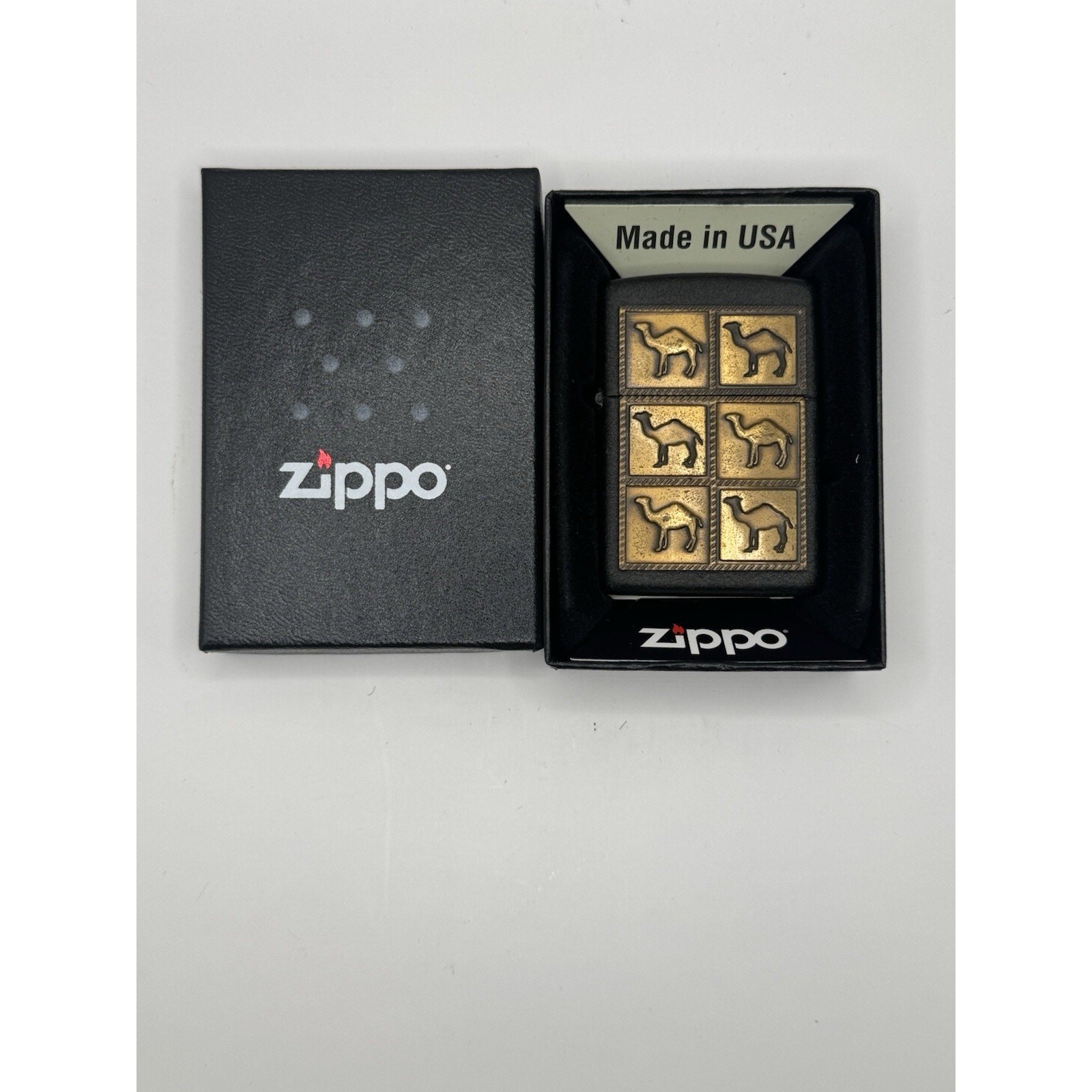 1994 Zippo Joe Camel "The Herd" Black Crackle Lighter 1994 Zippo Joe Camel "The Herd" Black Crackle Lighter