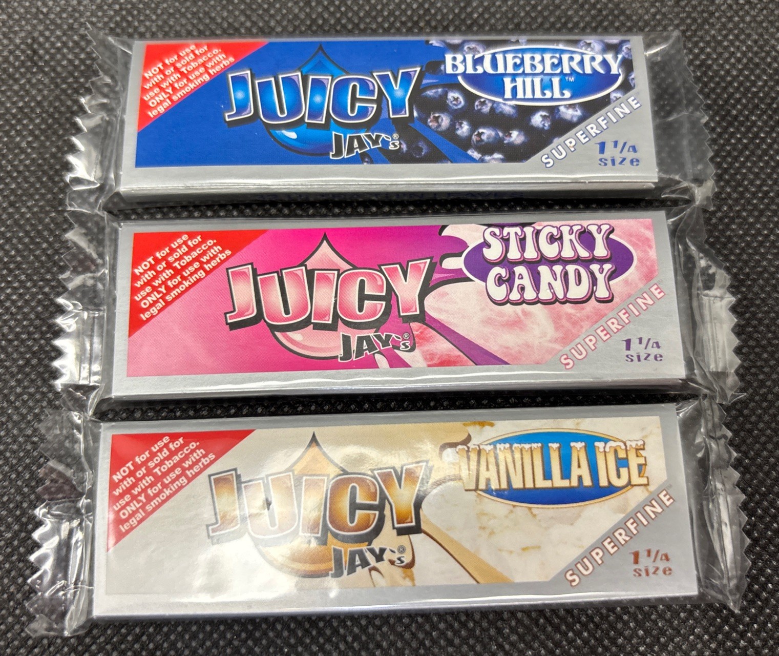 Juicy Jay’s 1 1/4 Rolling Papers Variety Sampler 3 Pack (The Super Fine) Juicy Jay’s 1 1/4 Rolling Papers Variety Sampler 3 Pack (The Super Fine)