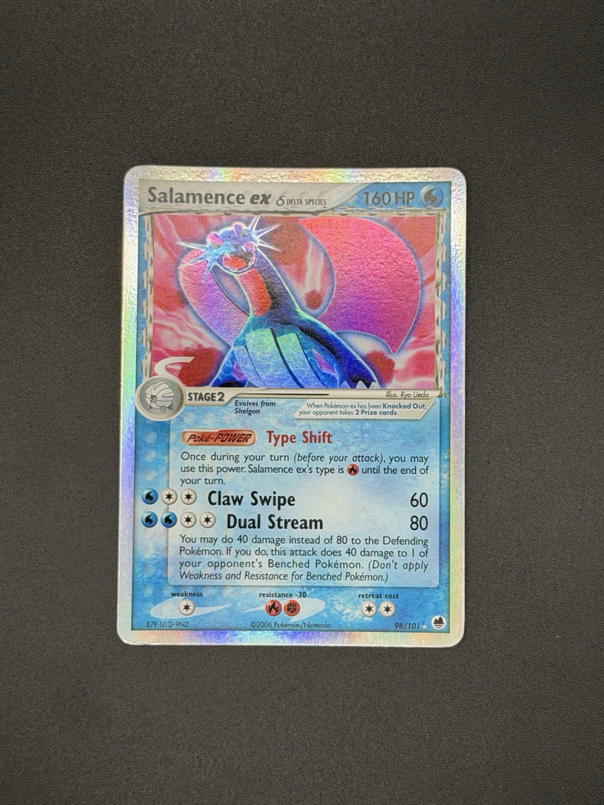 Pokemon Cards Salamence EX 98/101 EX Dragon Frontiers Holo Pokemon Cards Salamence EX 98/101 EX Dragon Frontiers Holo
