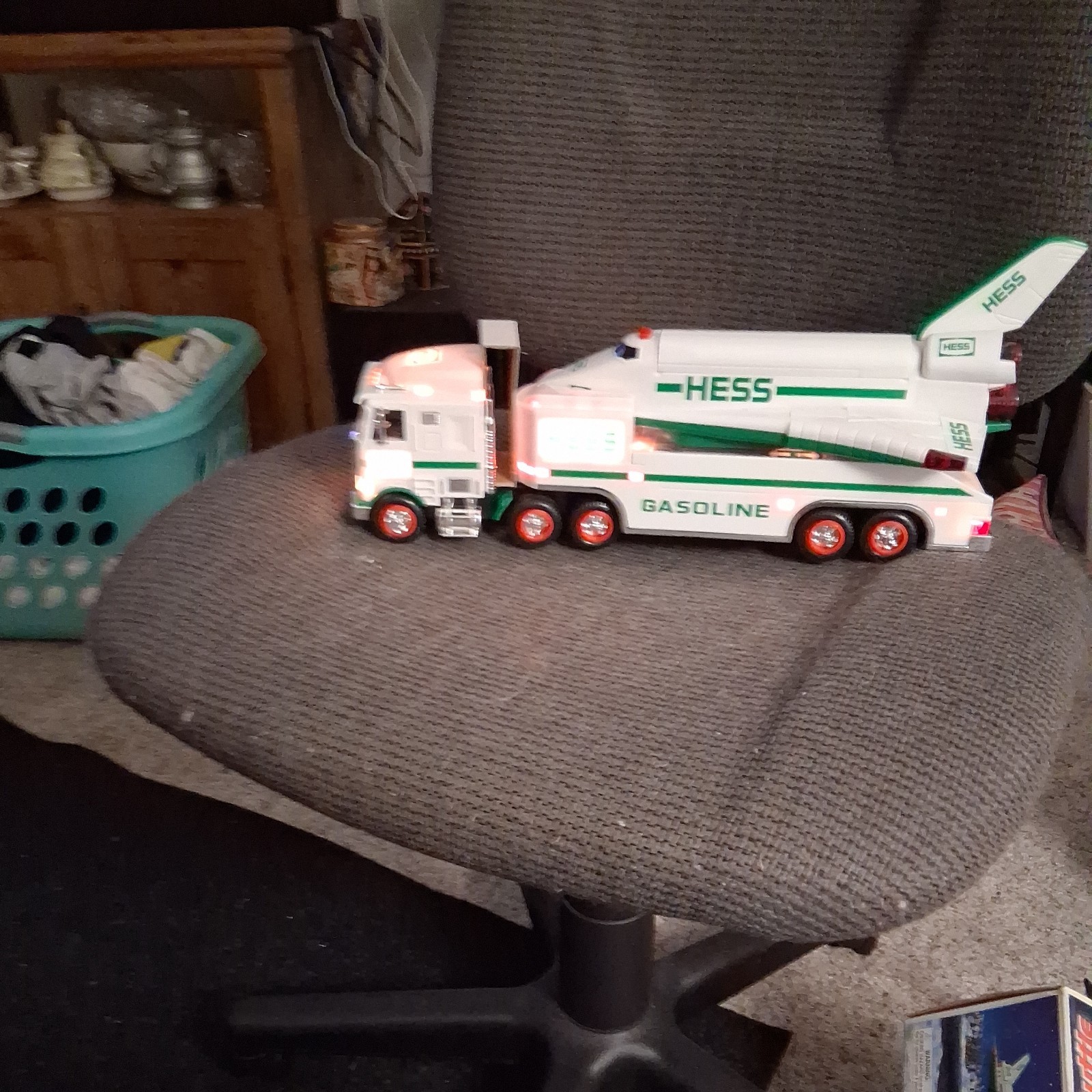 Vintage 1999 Hess Toy Truck and Space Shuttle With Satellite- In Original Box