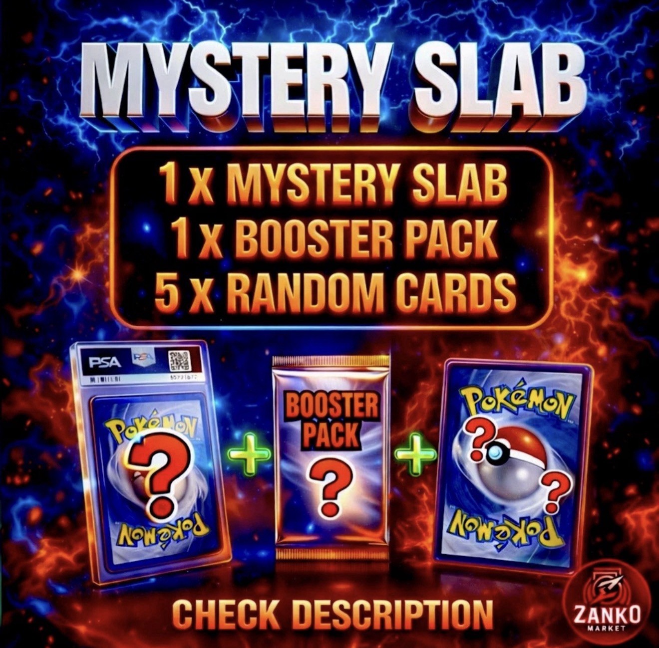 👉Mystery Pokemon Graded Card Slab - Random - PSA 9 Charizard + Booster Pack 🔥 👉Mystery Pokemon Graded Card Slab - Random - PSA 9 Charizard + Booster Pack 🔥