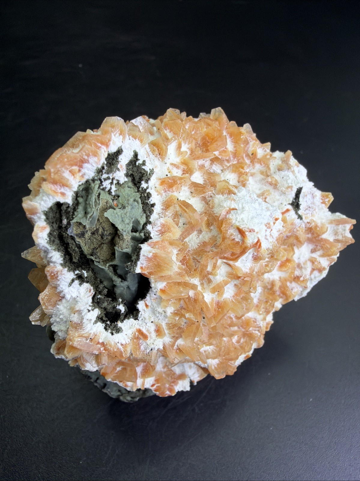 Natural Orange Heulandite W/ Okenite On Matrix Crystals, Zeolite, Specimens Natural Orange Heulandite W/ Okenite On Matrix Crystals, Zeolite, Specimens