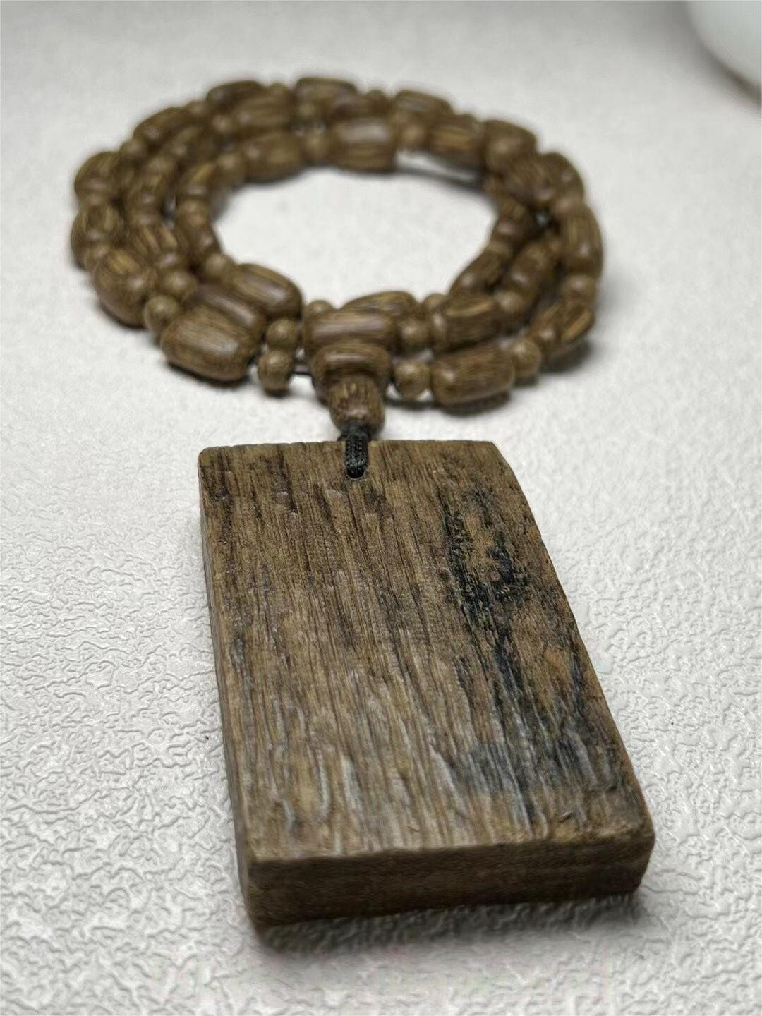 Genuine Wild Kalimantan Agarwood Bracelets Mala Meditation Prayer Bucket Beads