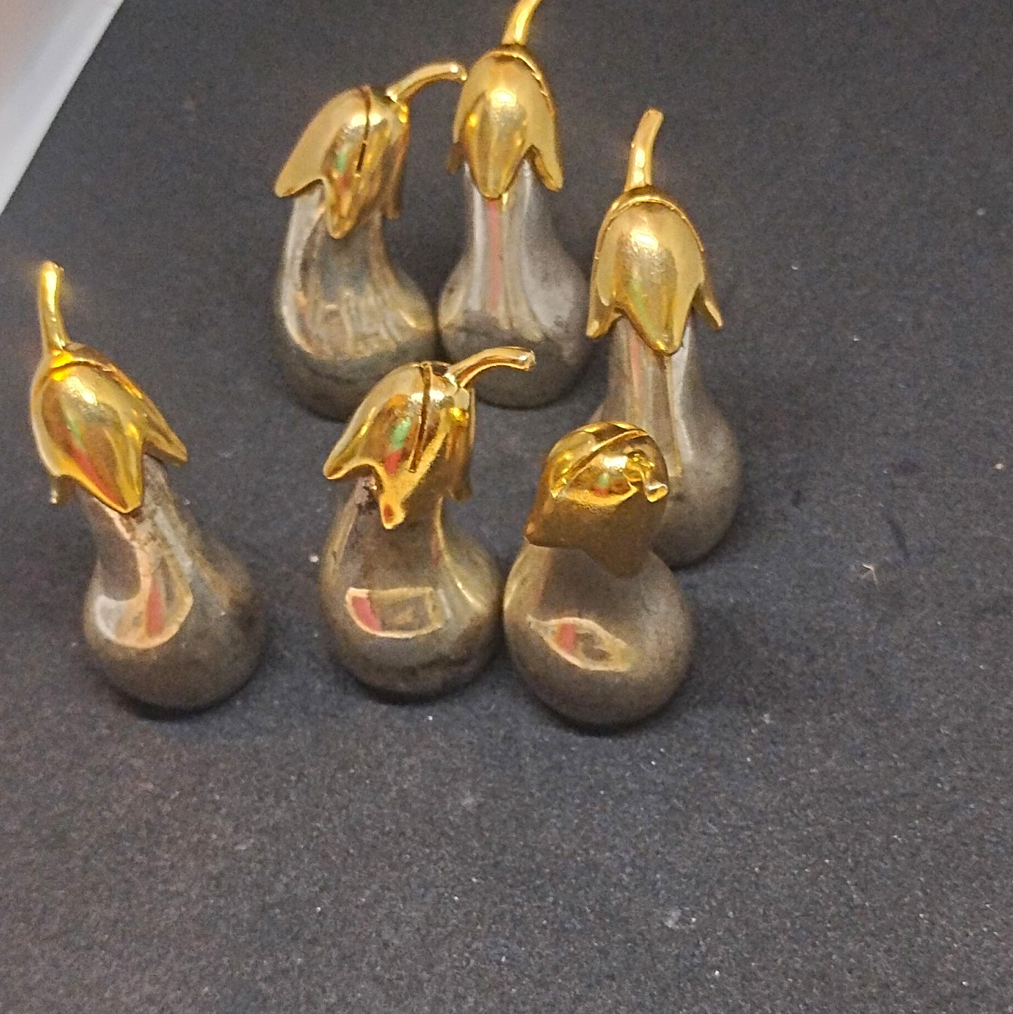Vintage Mid-Century Eggplant Place Card Holders Vintage Mid-Century Eggplant Place Card Holders