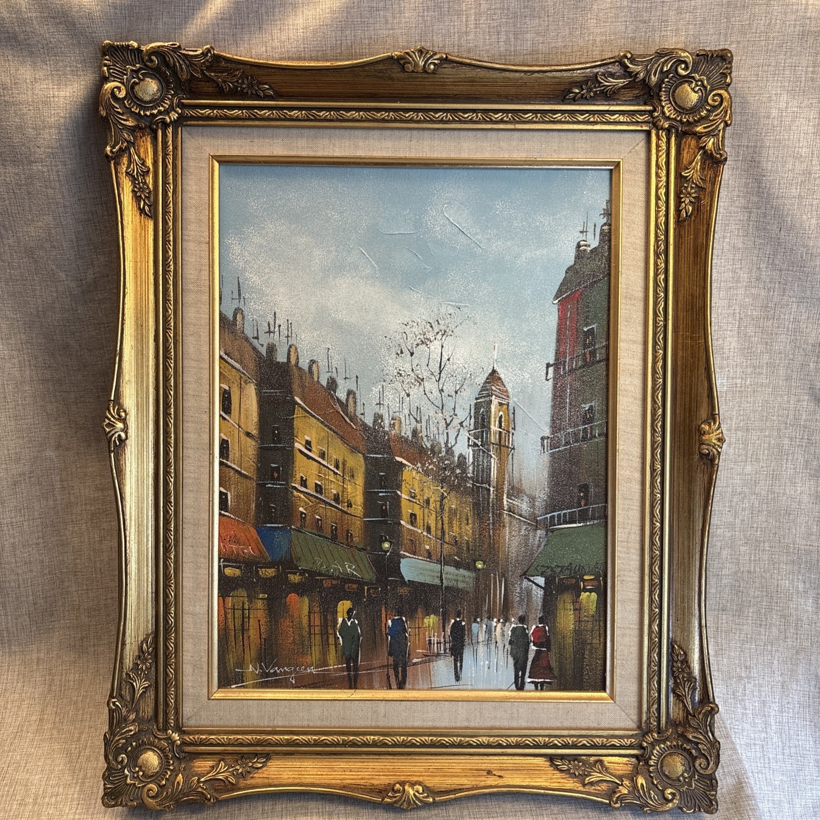 Vintage Frame European Street Scene Art Print Venegas Ornate Gold Frame Vintage Frame European Street Scene Art Print Venegas Ornate Gold Frame