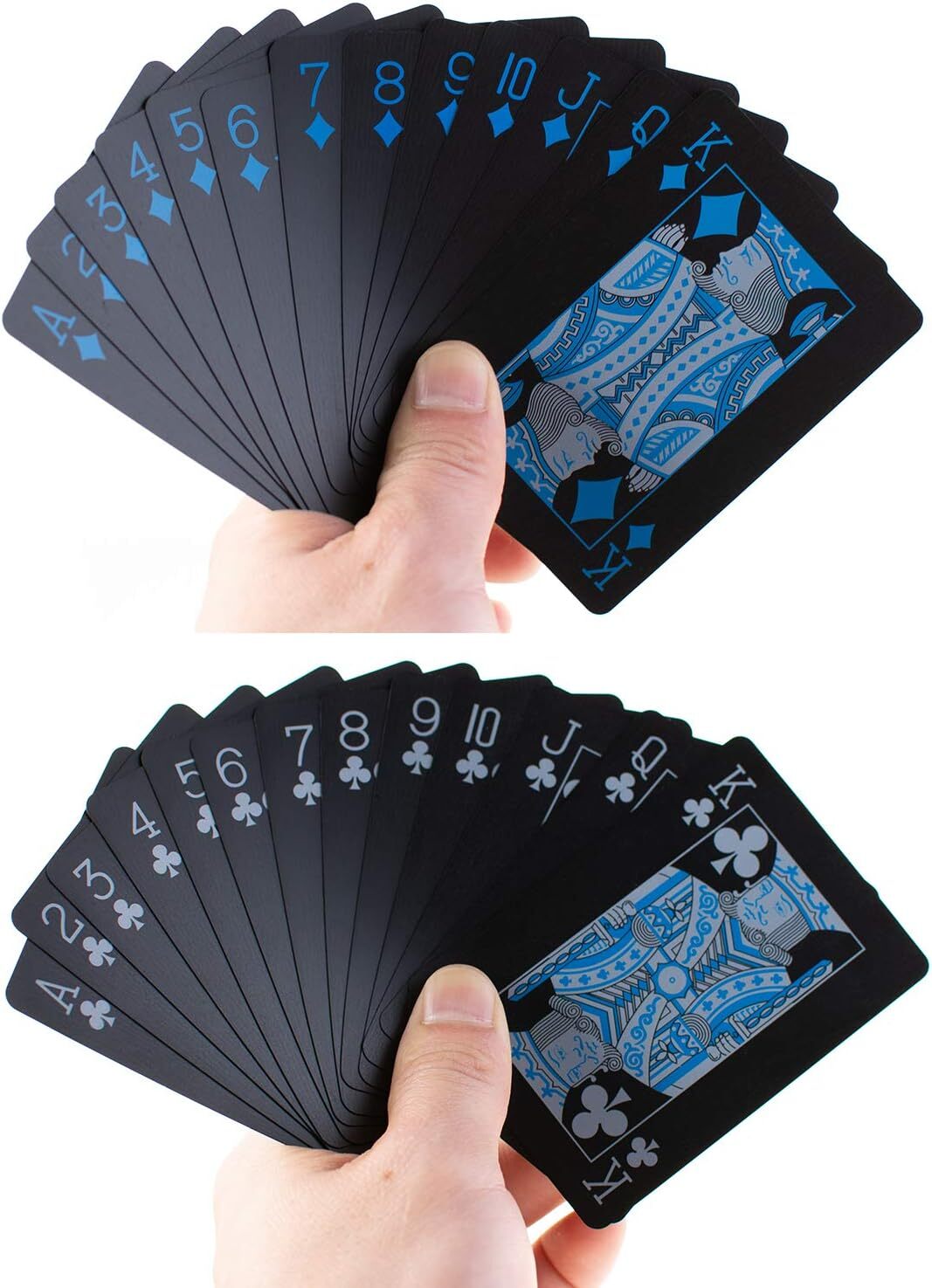 Waterproof PVC Plastic Poker Playing Card Black Table Game Magic Board Creative Waterproof PVC Plastic Poker Playing Card Black Table Game Magic Board Creative