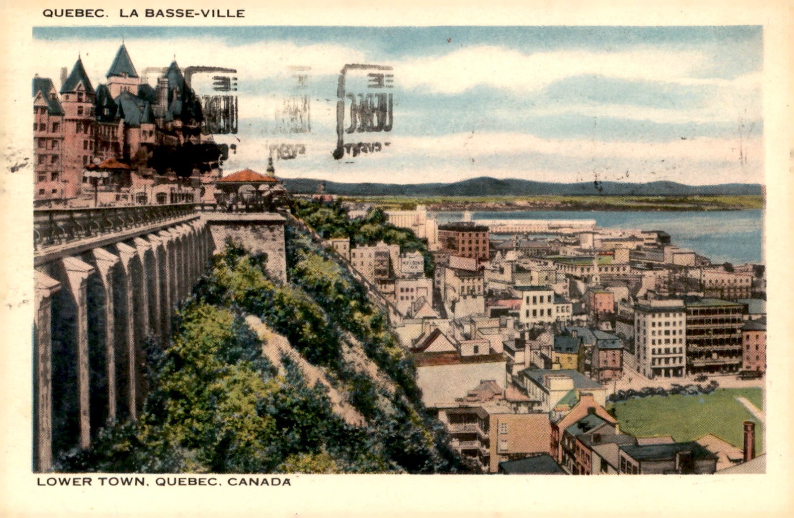 Quebec, Lower Town, 1948 Visit Postcard