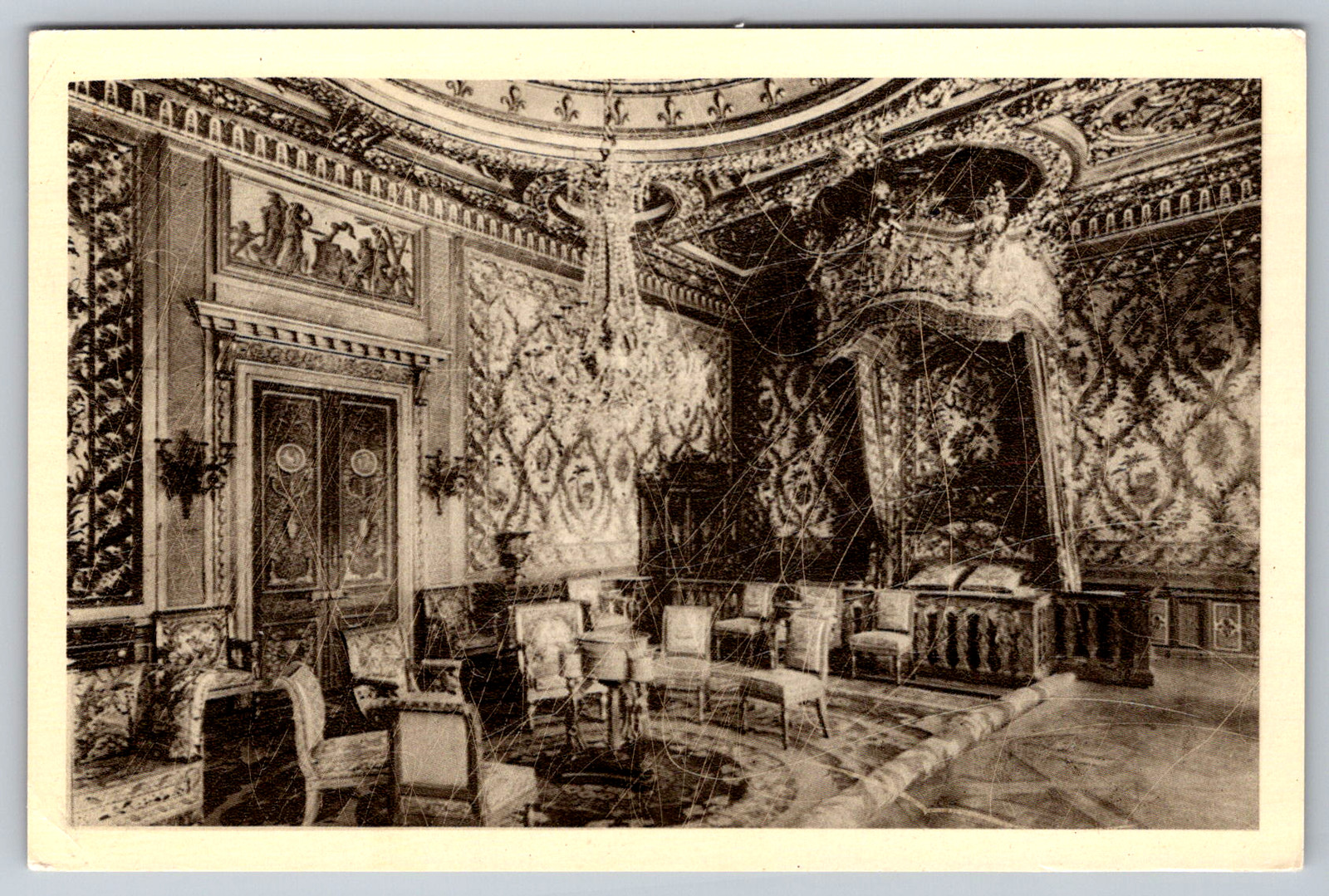 Chateau de Fontainebleau Marie-Antoinette Room Postcard Chateau de Fontainebleau Marie-Antoinette Room Postcard