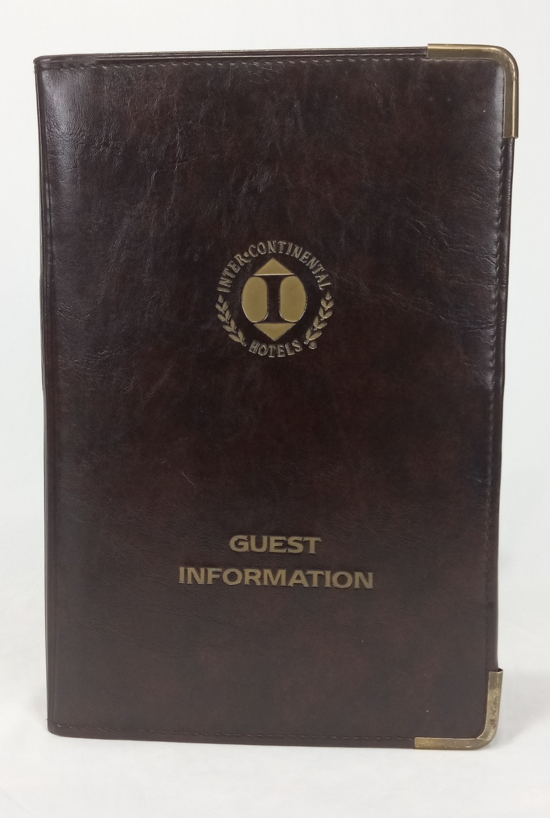 Vintage 1970s Inter-Continental Hotels  Brown Vinyl Guest Folder