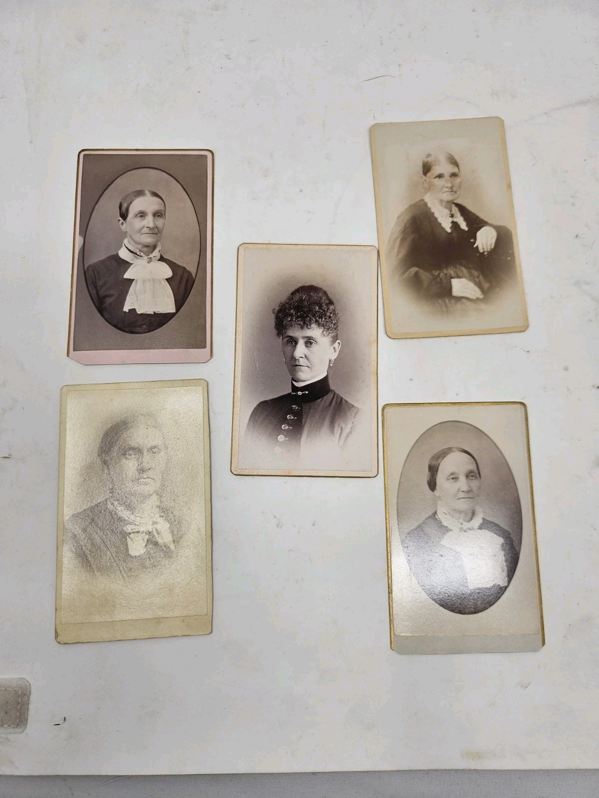 5 Antique 1800s Women CDV Photo Cards – Fashion Portrait Photography 5 Antique 1800s Women CDV Photo Cards – Fashion Portrait Photography