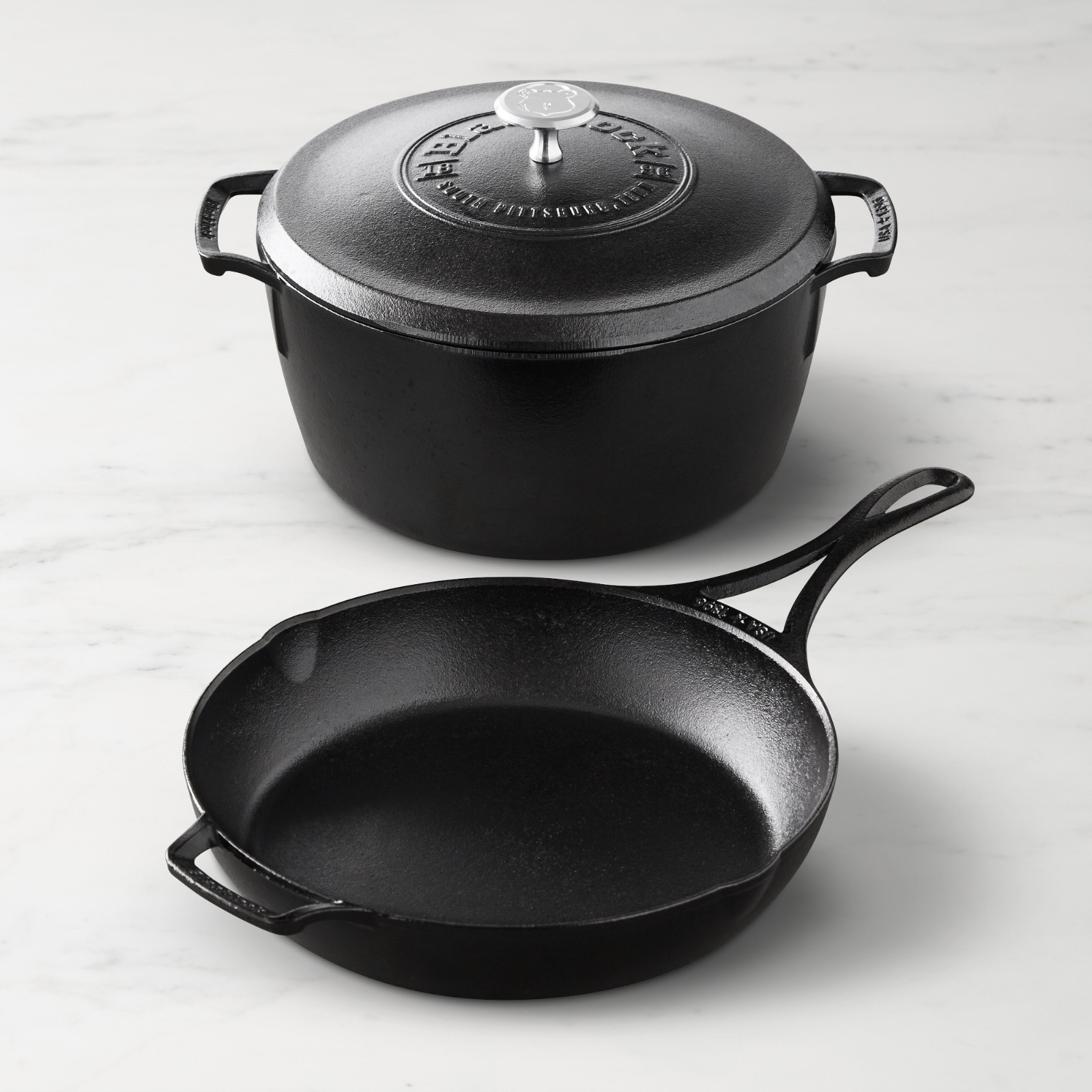 Lodge Blacklock Triple Seasoned Cast Iron 3-Piece Set Lodge Blacklock Triple Seasoned Cast Iron 3-Piece Set