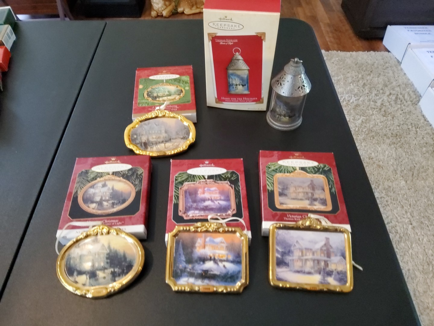 5 Hallmark Keepsake Ornaments Victorian Christmas &Painter Of Light, T. Kincade 5 Hallmark Keepsake Ornaments Victorian Christmas &Painter Of Light, T. Kincade