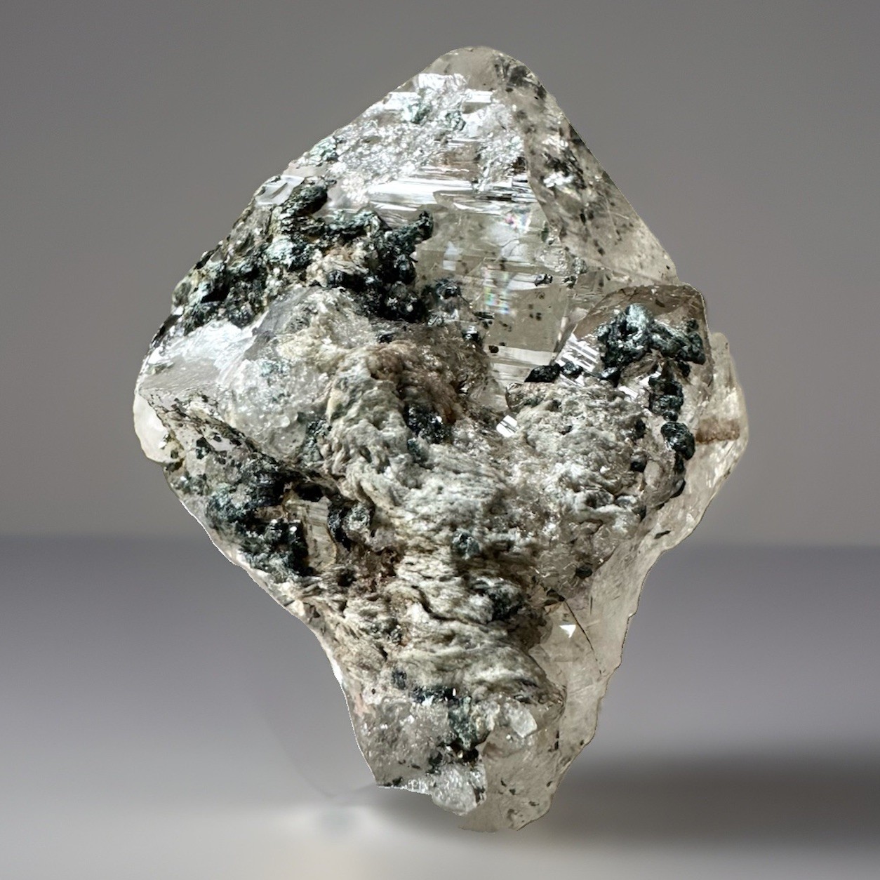 “Emerald Cascades” Ganesh Himalayan Green Mica Hematite Phantom Quartz Crystal “Emerald Cascades” Ganesh Himalayan Green Mica Hematite Phantom Quartz Crystal