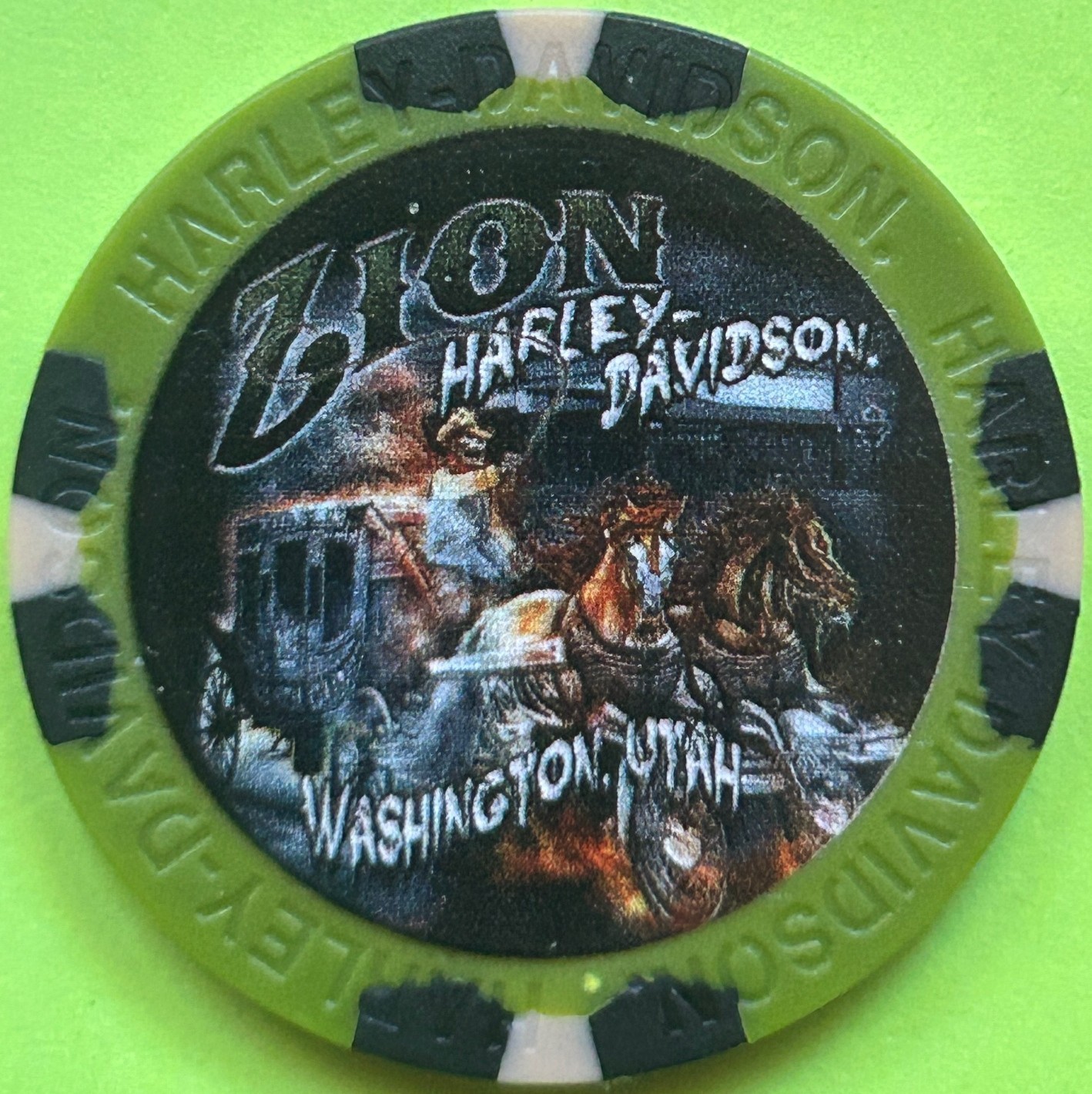 Harley Davidson Wide Print Poker Chip from Zion HD in Washington, Utah Harley Davidson Wide Print Poker Chip from Zion HD in Washington, Utah