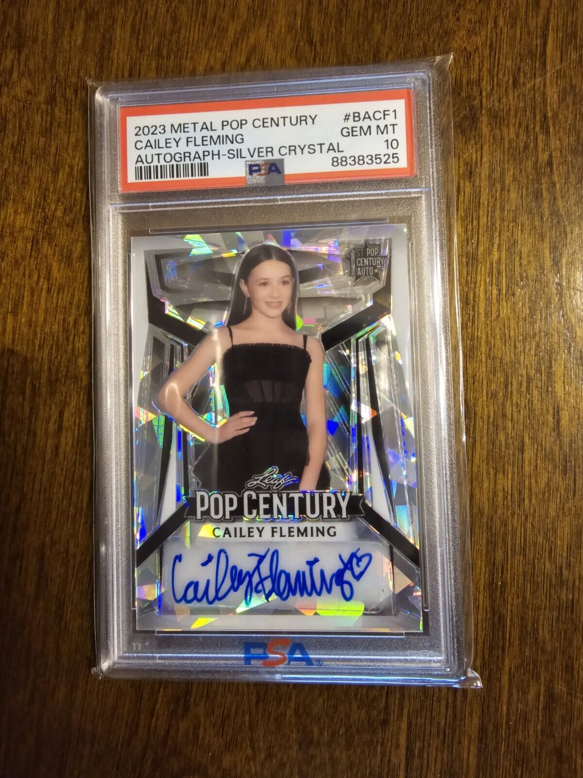 2023 Leaf Pop Century Metal Cailey Fleming Silver Crystal Autograph Auto 13/25