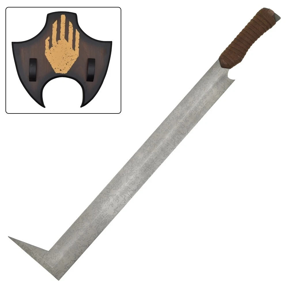 [OpenBox]31"Uruk Hai(Orc)Scimitar Sword Lord of The Ring 1:1Film size Replica