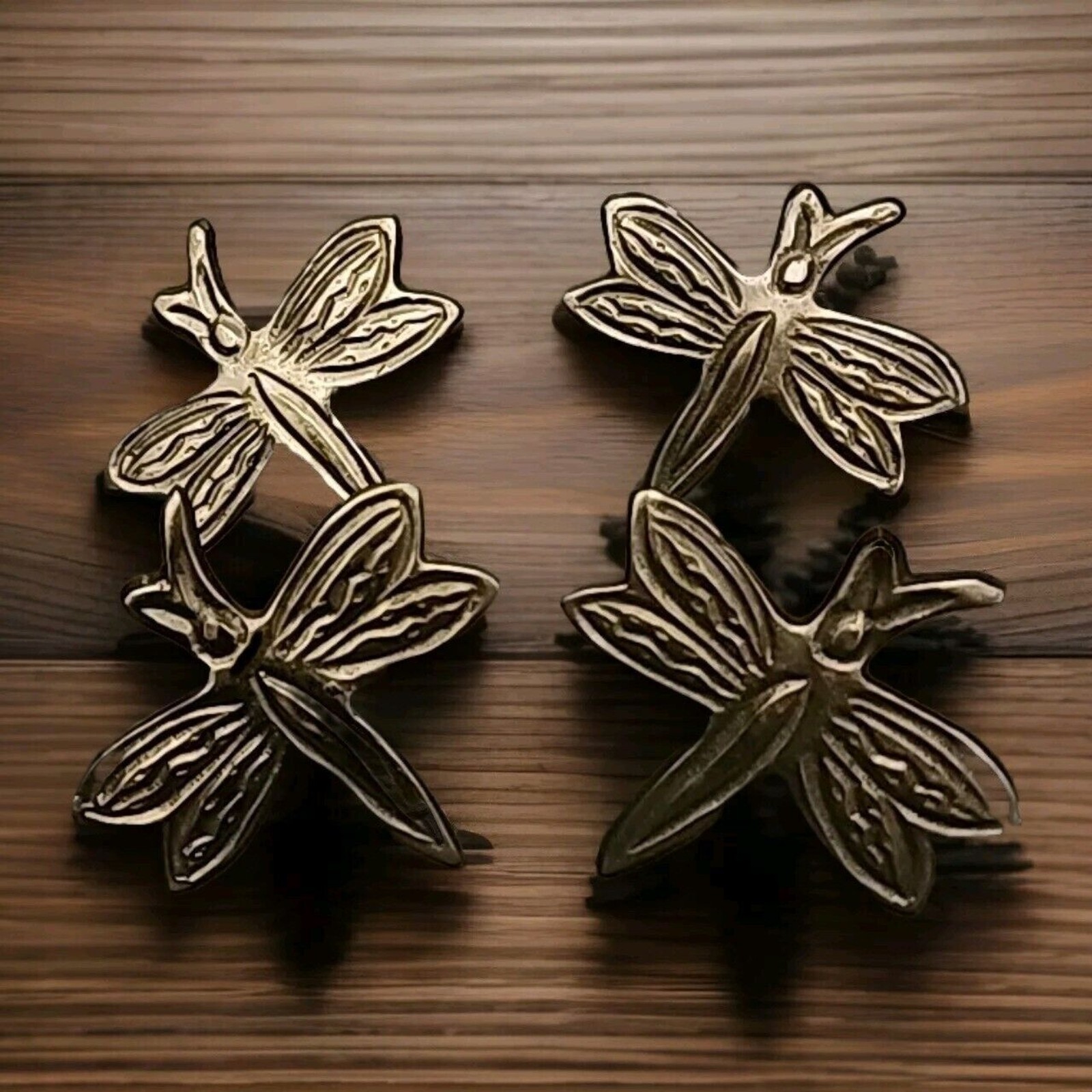Set Of 4 Napkin Rings Dragonfly Design DII Silver Vintage 1994 Set Of 4 Napkin Rings Dragonfly Design DII Silver Vintage 1994