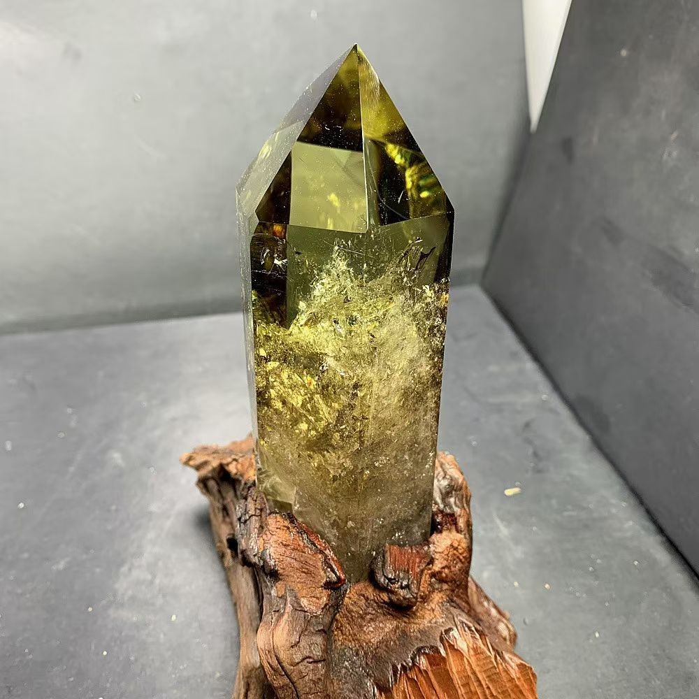 940g Natural citrine Quartz Obelisk Tower Point Crystal Reiki Decor+Stand 940g Natural citrine Quartz Obelisk Tower Point Crystal Reiki Decor+Stand