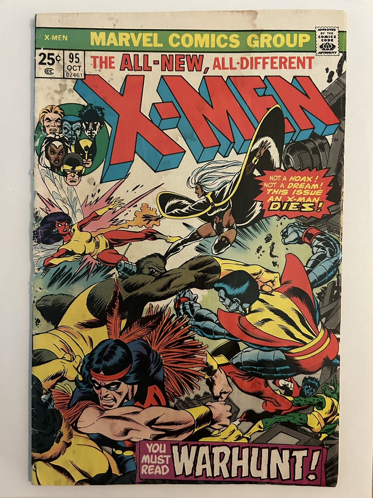Uncanny X-Men #95 3rd App Of New X-Men Nightcrawler Death of Thunderbird 1975 VG Uncanny X-Men #95 3rd App Of New X-Men Nightcrawler Death of Thunderbird 1975 VG
