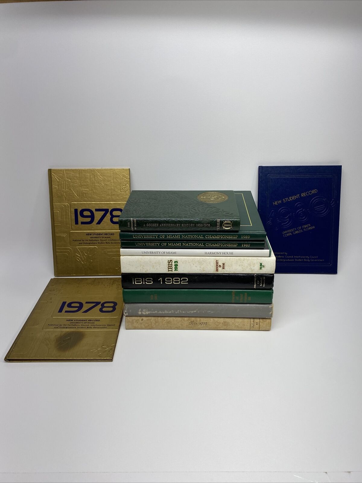 Lot Of University Of Miami Florida Ibis Yearbooks And Other Books 1979-1983