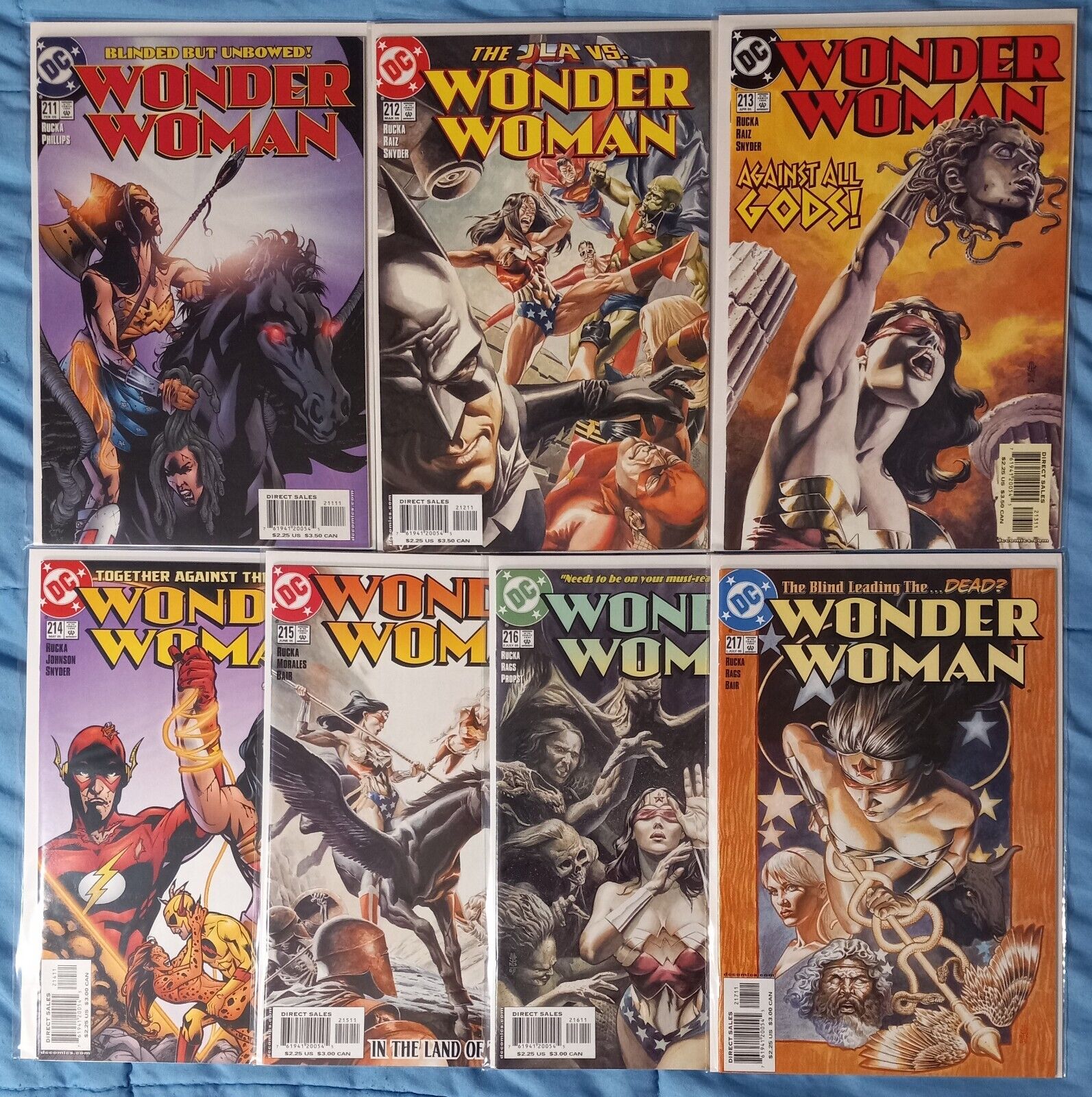 Wonder Woman 1987 2nd Series #211,212,213,214,215,216,217 NM High Grade Lot Run