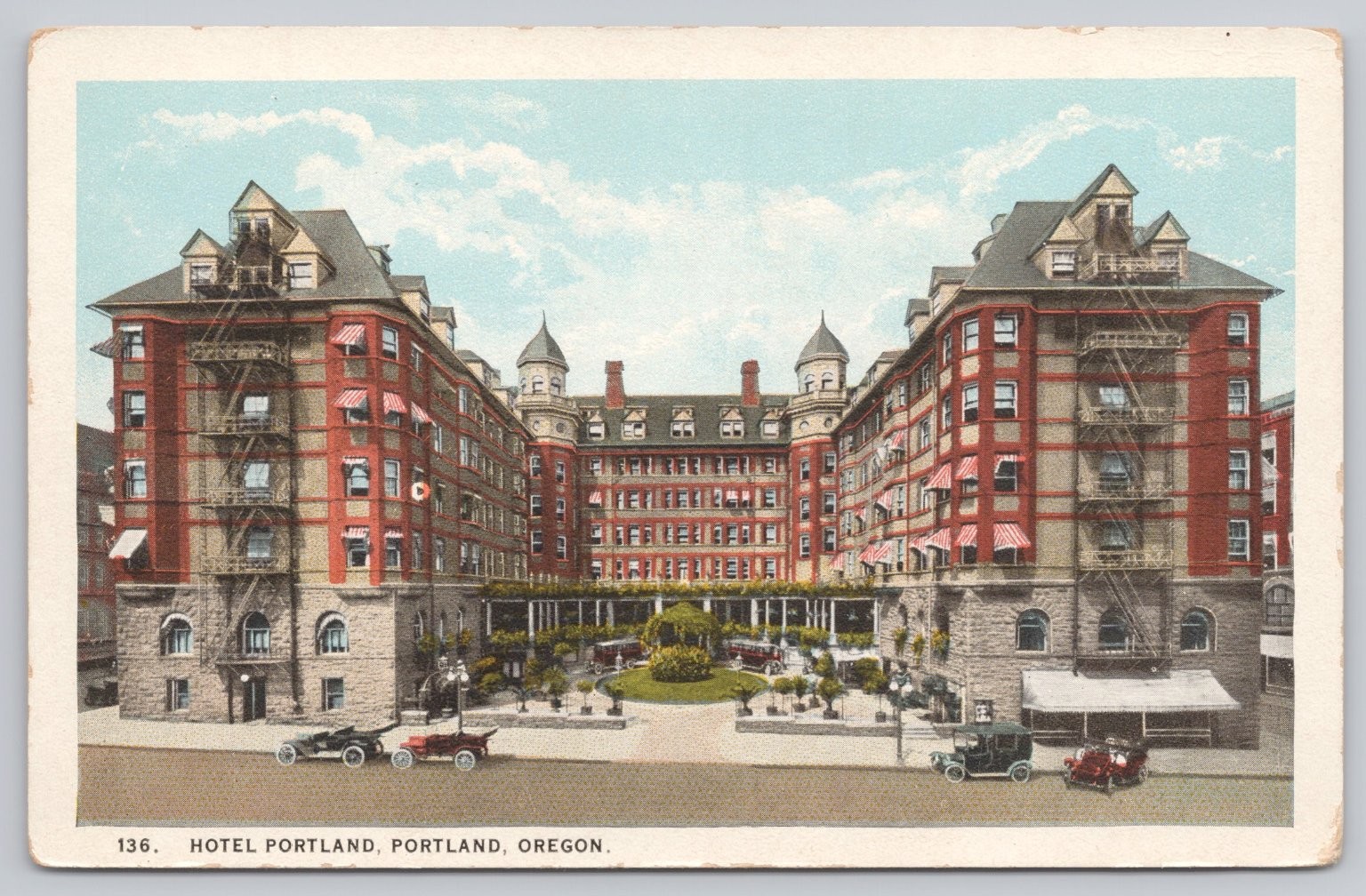 Vintage Hotel Portland Oregon Postcard by Lipschuetz & Katz Vintage Hotel Portland Oregon Postcard by Lipschuetz & Katz