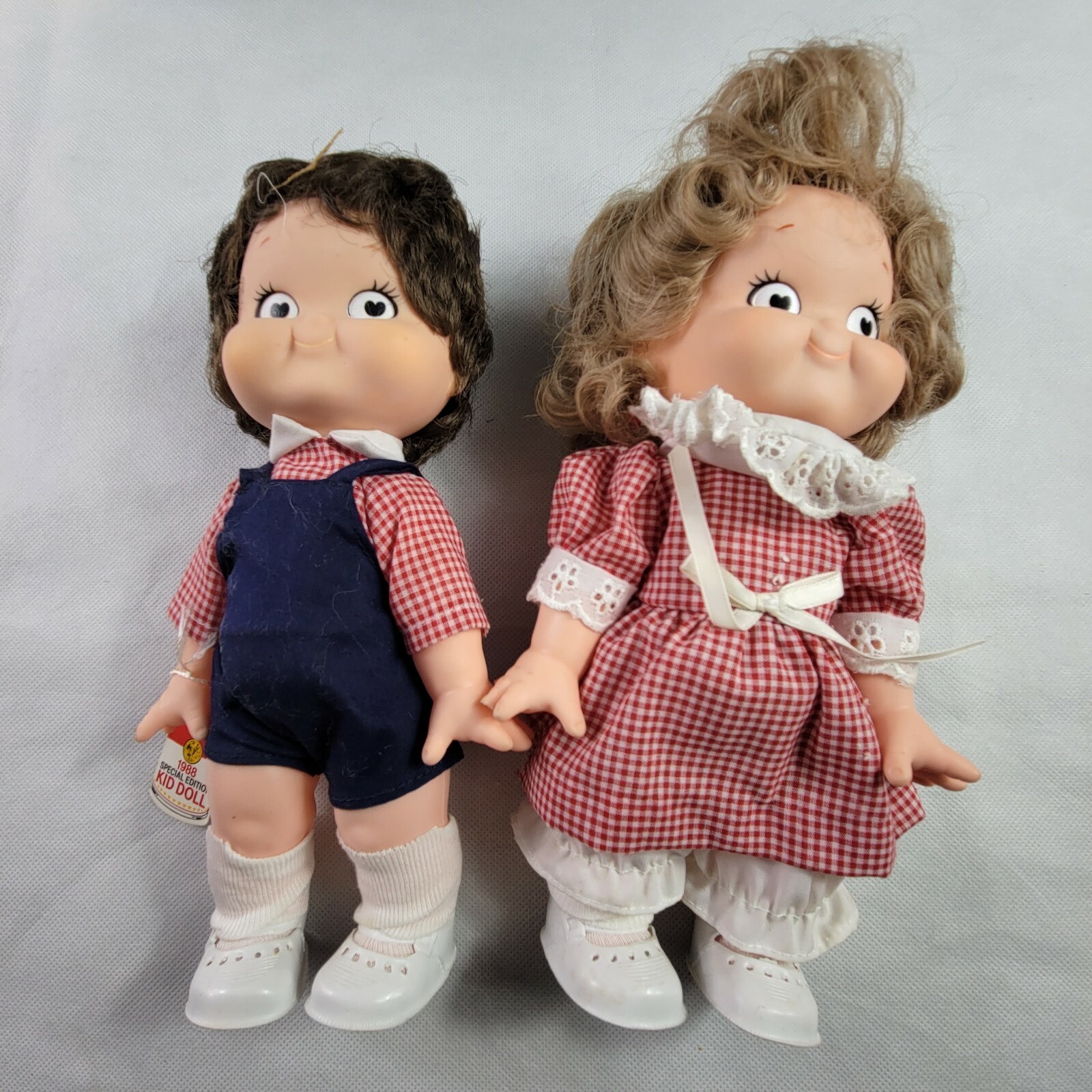 Vintsge Set of 2 Campbell's Soup Kids 10" Boy & Girl 1988 Special Edition Doll